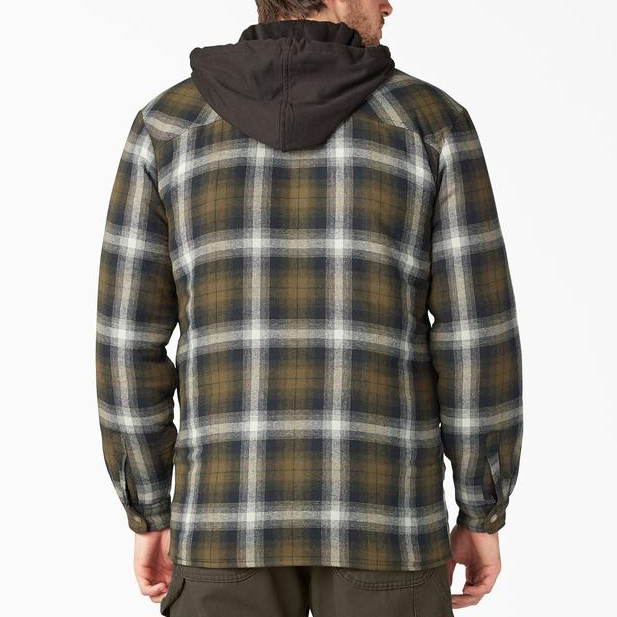 Dickies Water Repellent Flannel Hooded Shirt Jacket