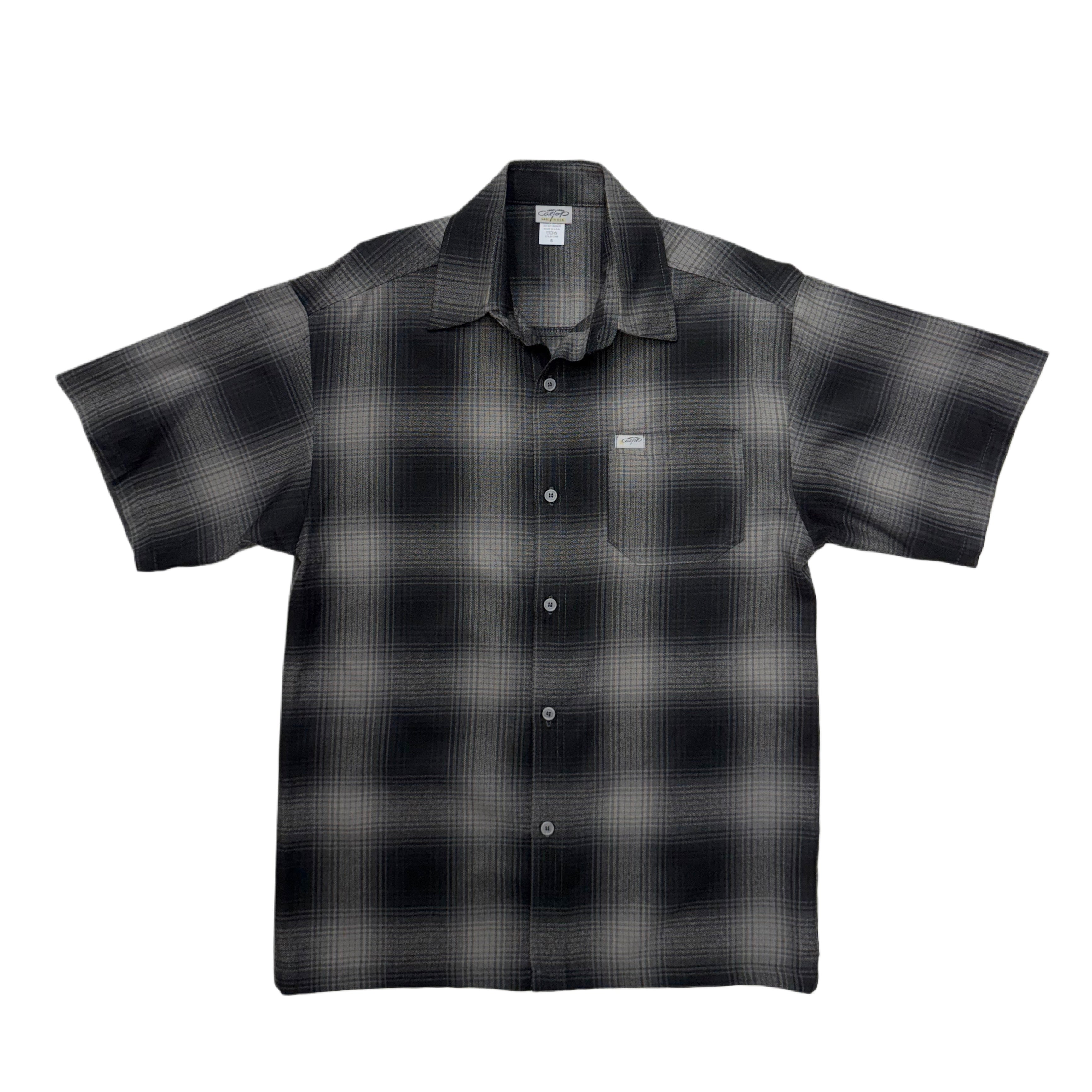 CALTOP Short Sleeve Plaid Flannel Shirts