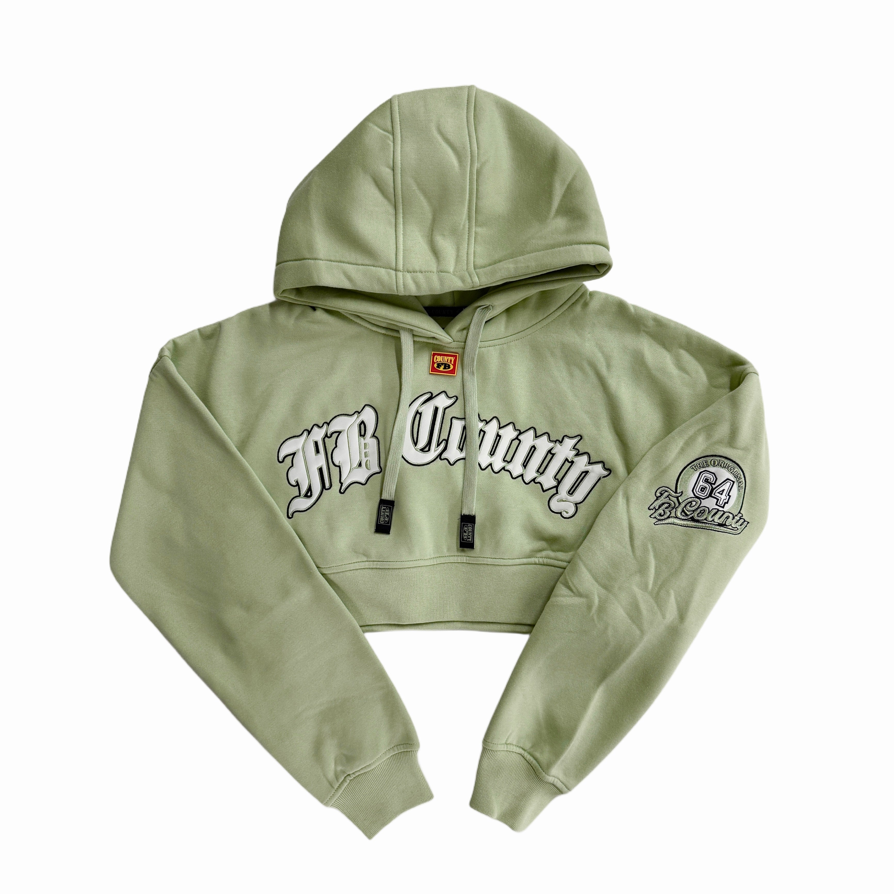 FB County Cropped Old School Hoodie