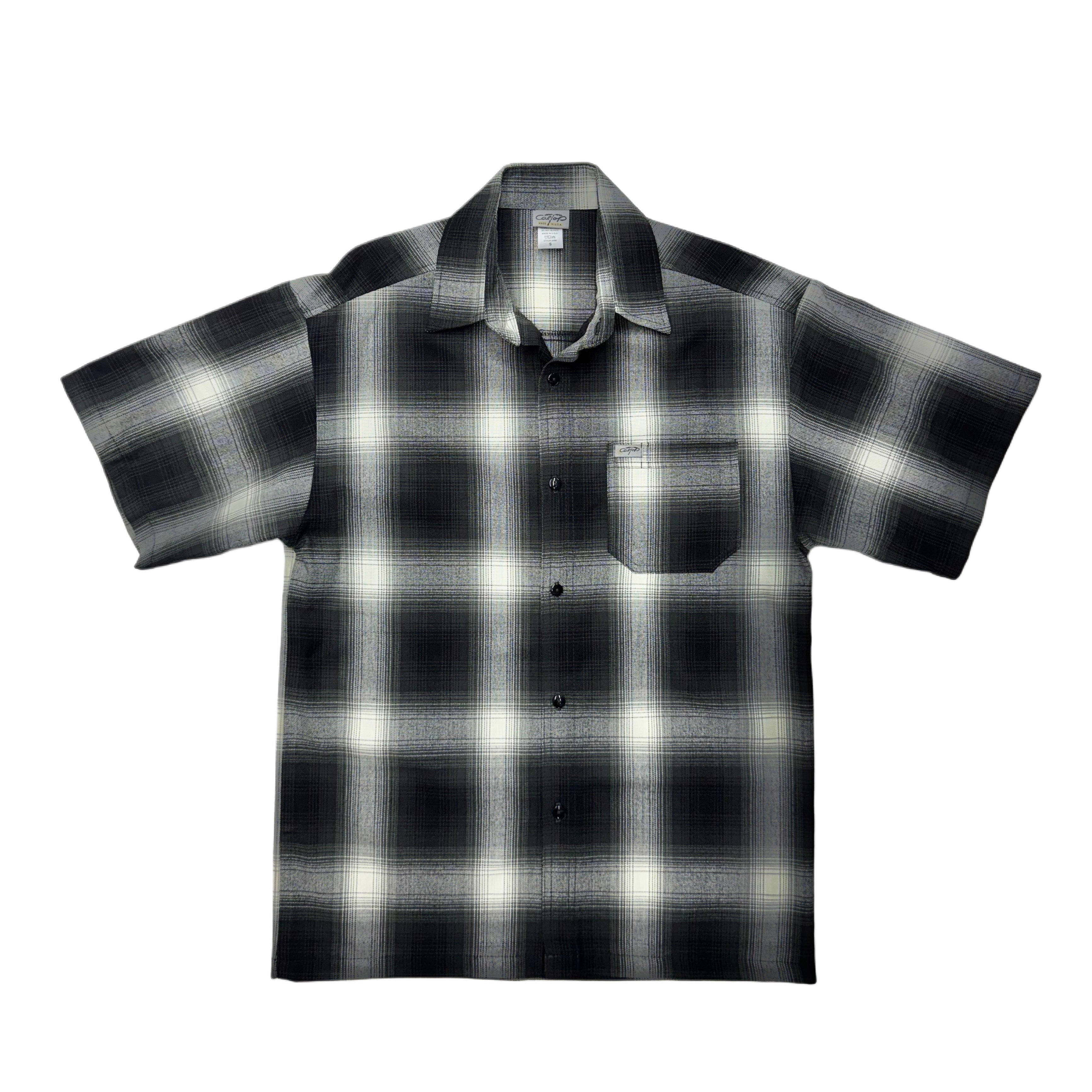 CALTOP Short Sleeve Plaid Flannel Shirts