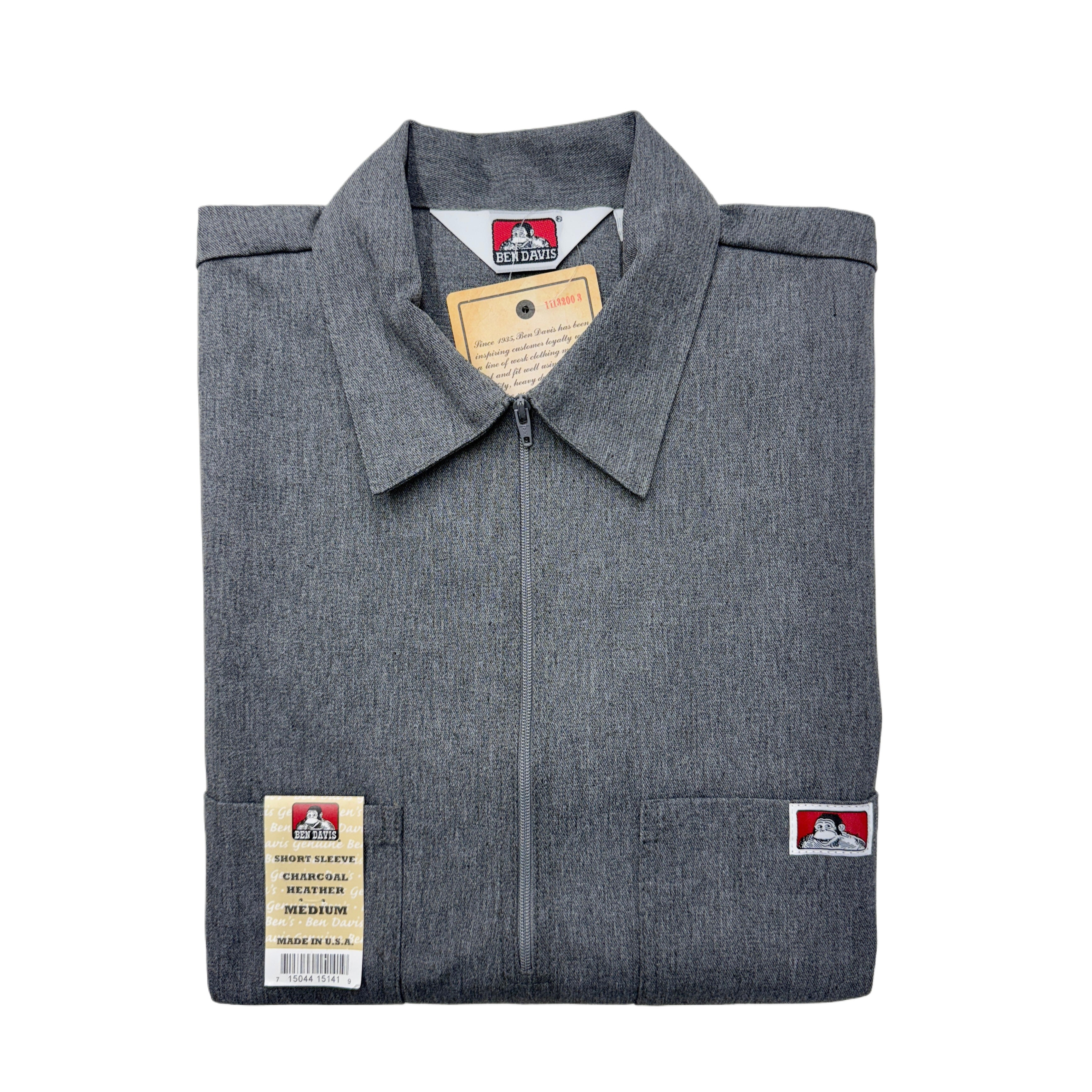 Ben Davis Short Sleeve Solid Half-Zip Shirt