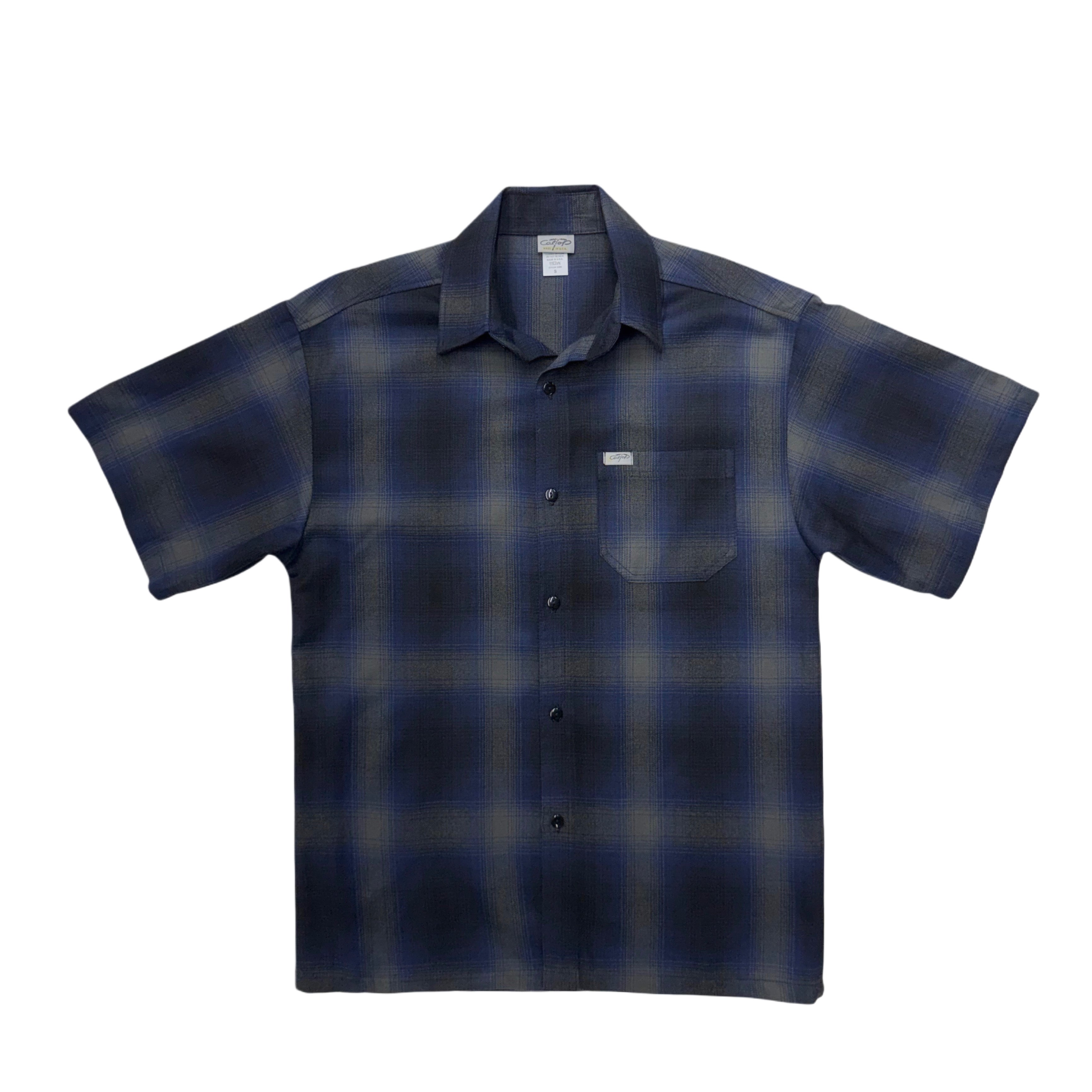 CALTOP Short Sleeve Plaid Flannel Shirts