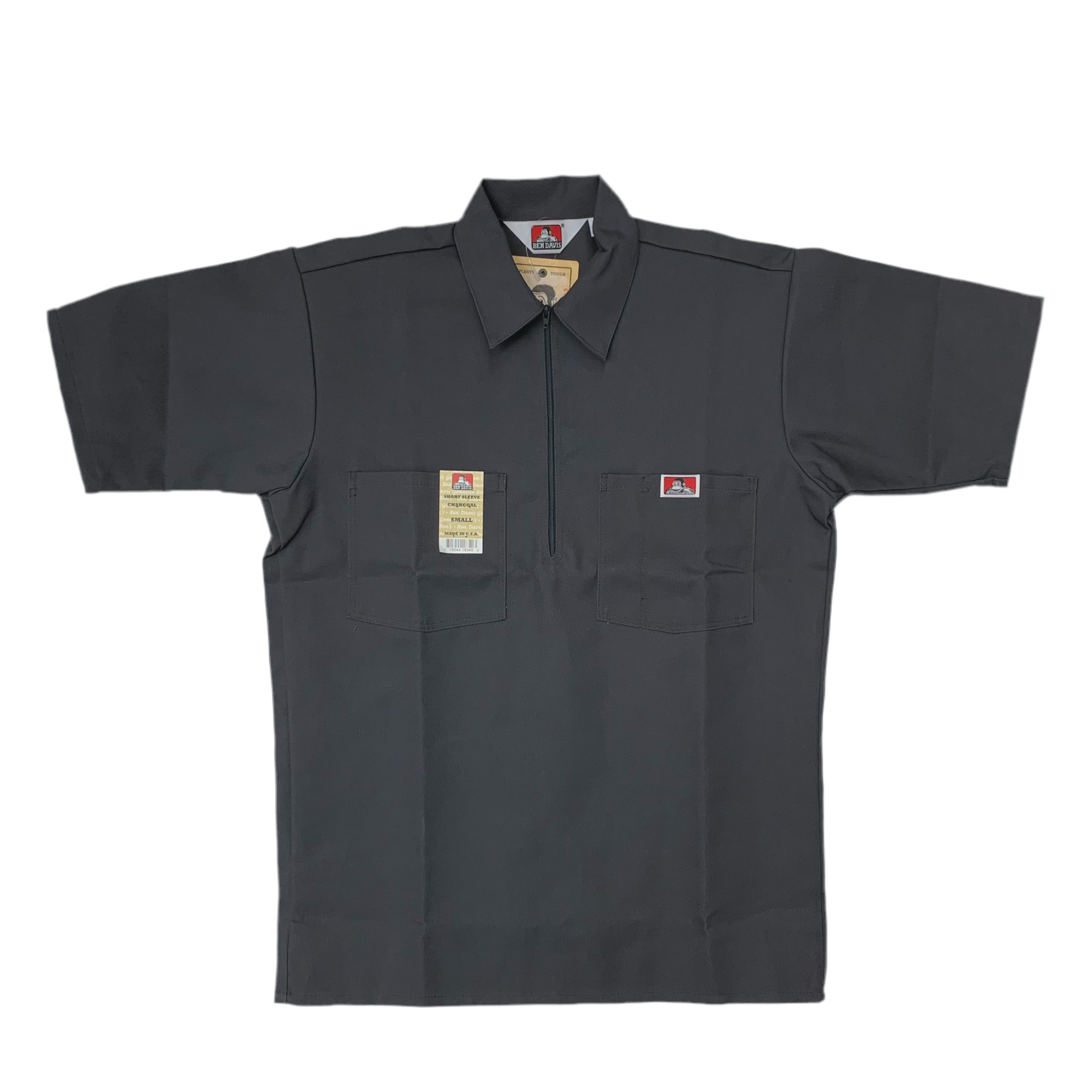 Ben Davis Short Sleeve Solid Half-Zip Shirt