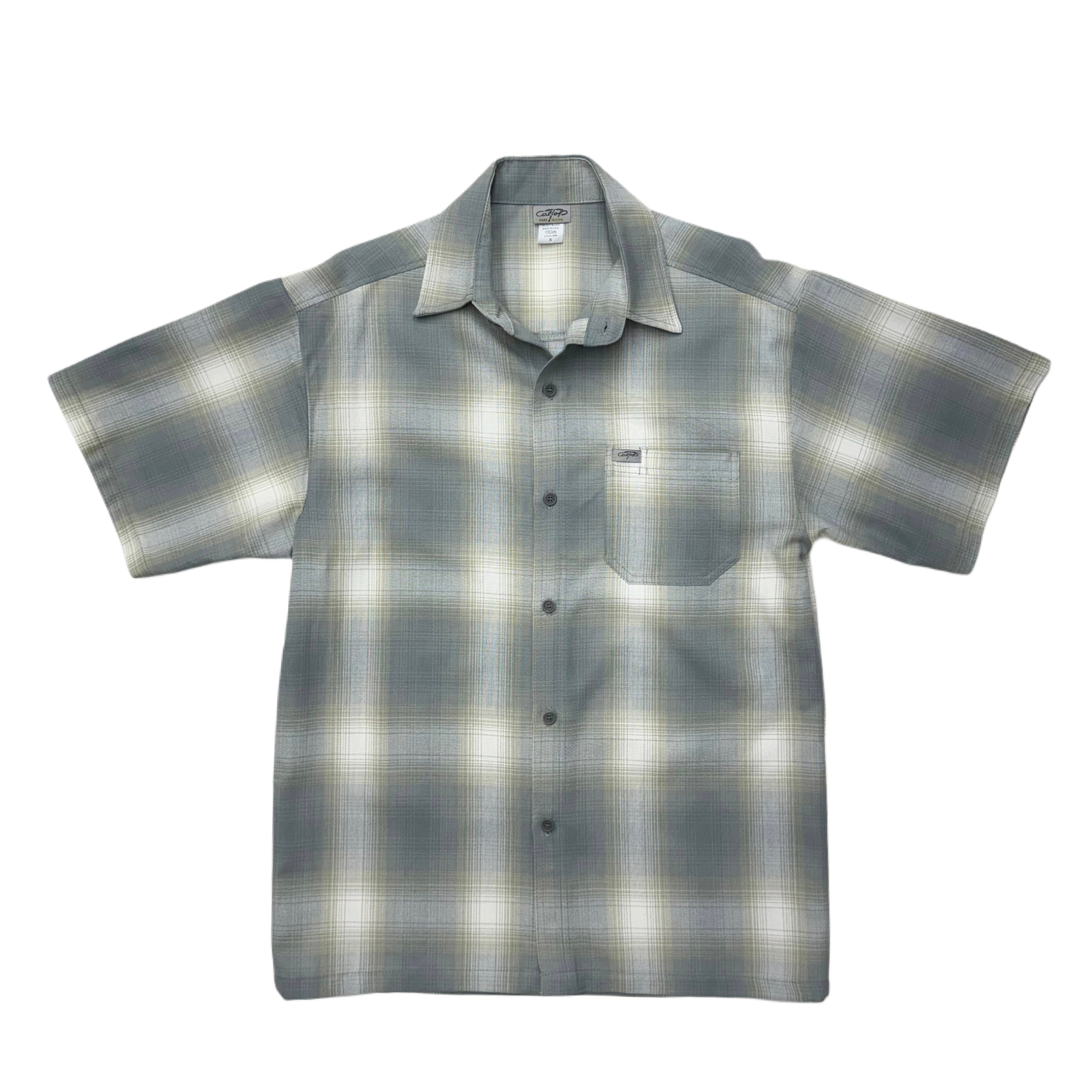 CALTOP Short Sleeve Plaid Flannel Shirts