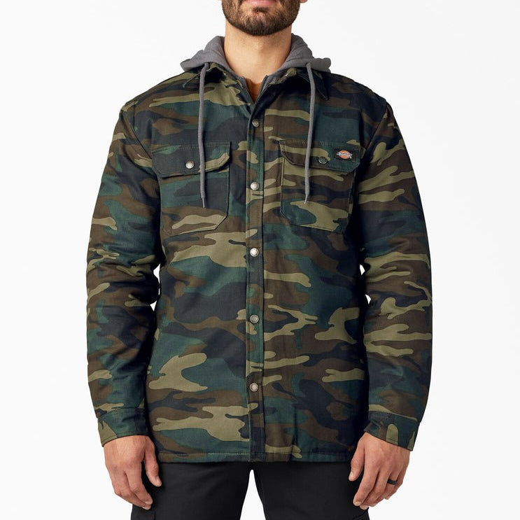 Dickies Water Repellent Duck Hooded Shirt Jacket