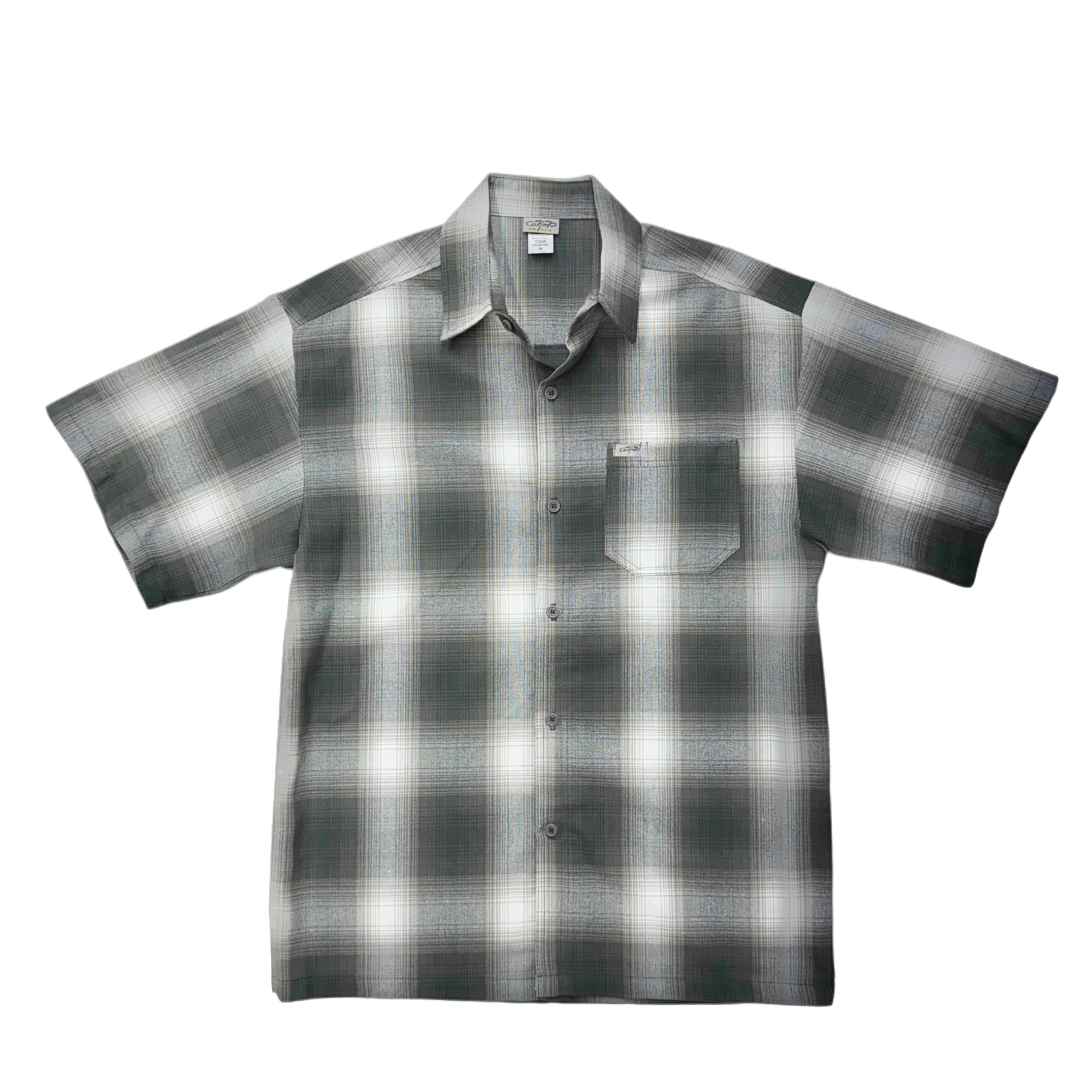 CALTOP Short Sleeve Plaid Flannel Shirts