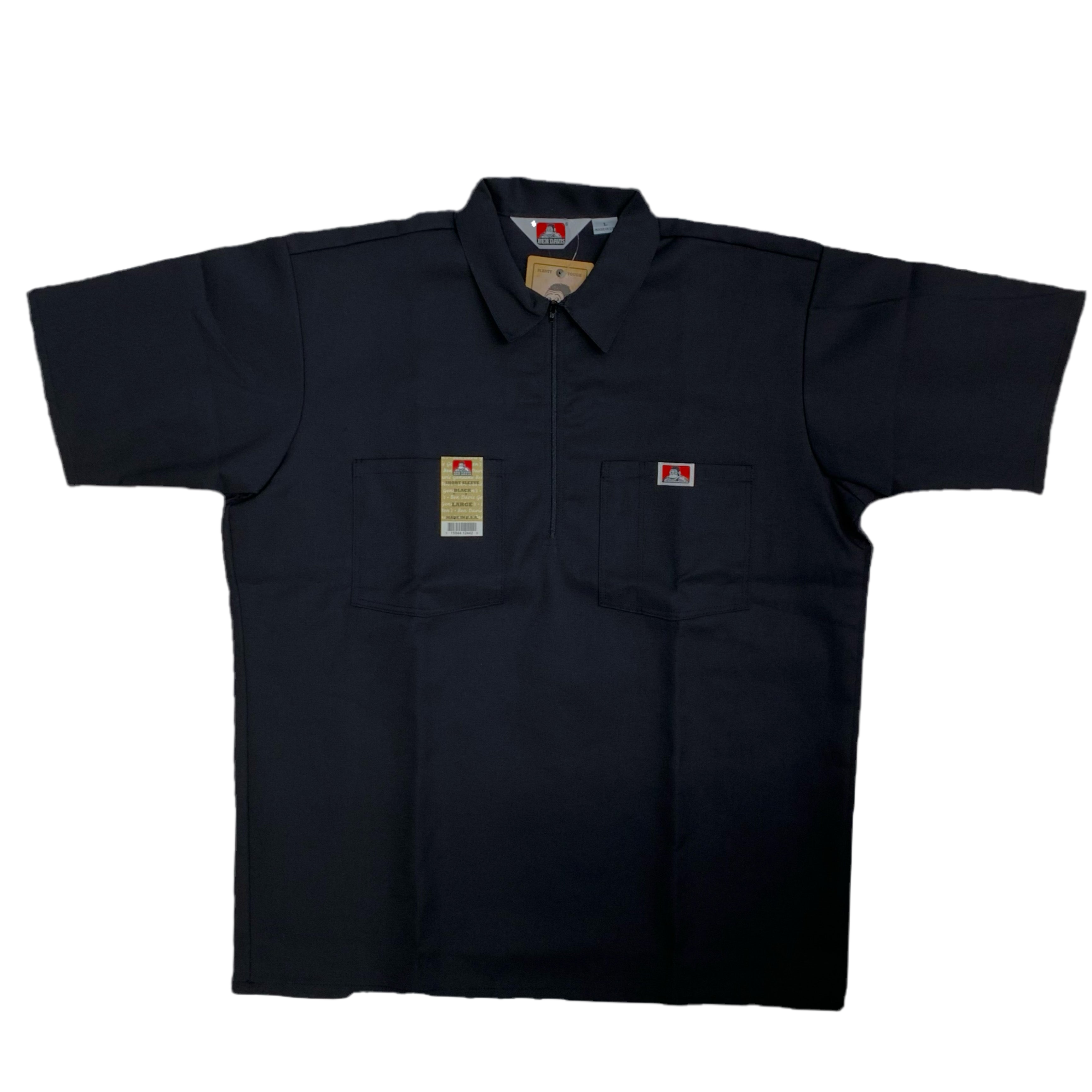 Ben Davis Short Sleeve Solid Half-Zip Shirt