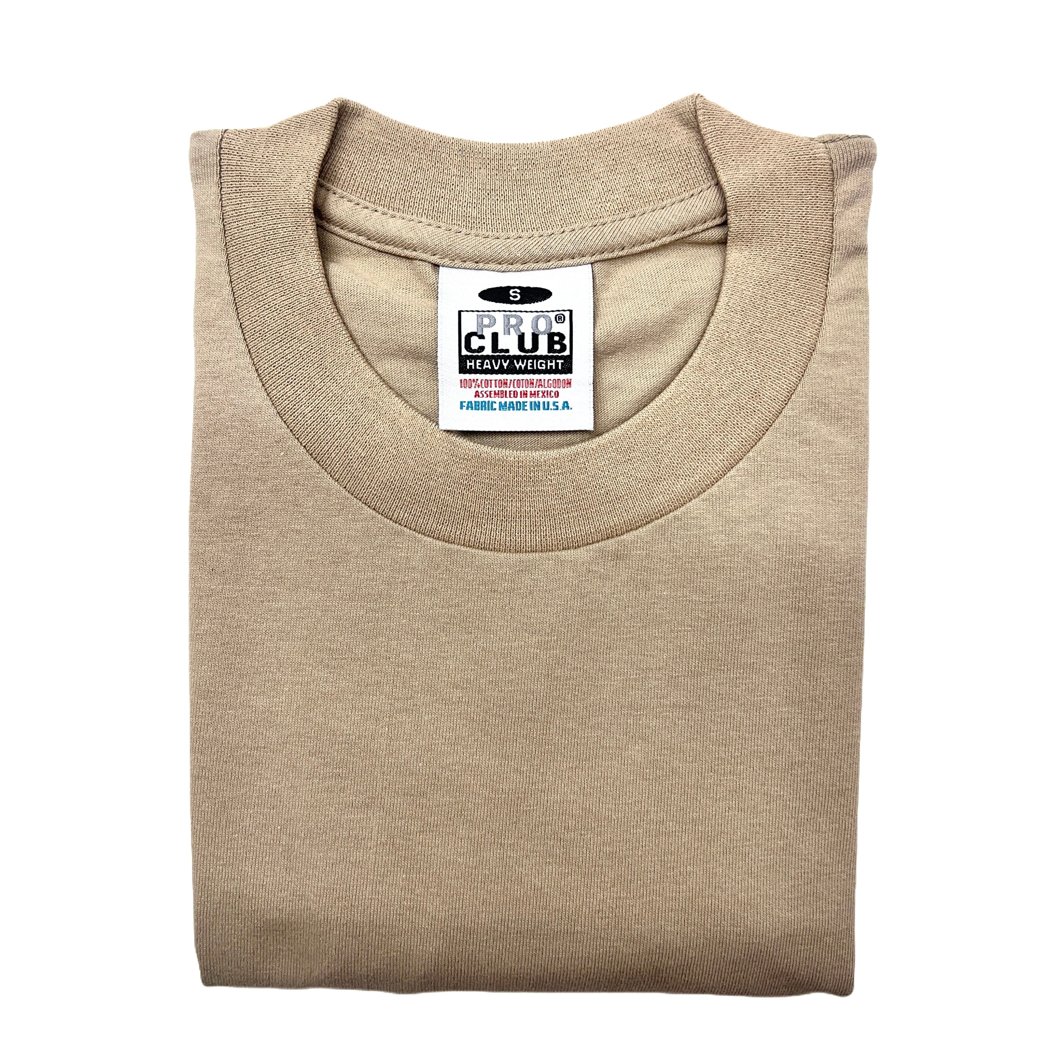 Pro Club Men's Heavyweight Cotton Short Sleeve Crew Neck T-Shirt (More Colors)