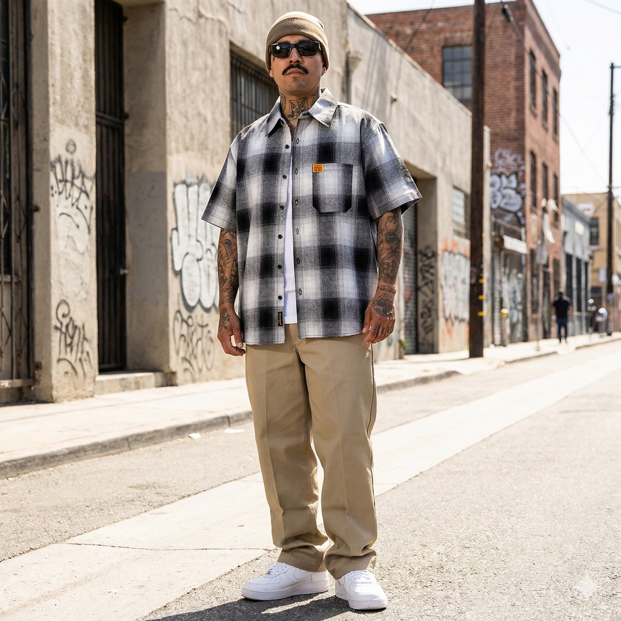 FB County Short Sleeve Checker Flannel Shirt