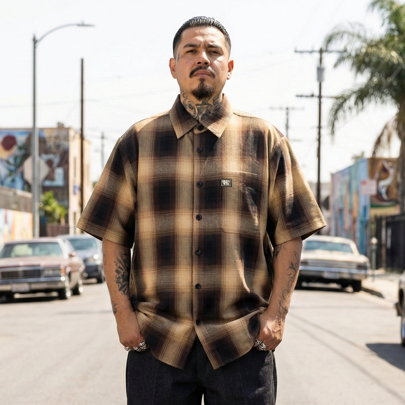 FB County Short Sleeve Checker Flannel Shirt