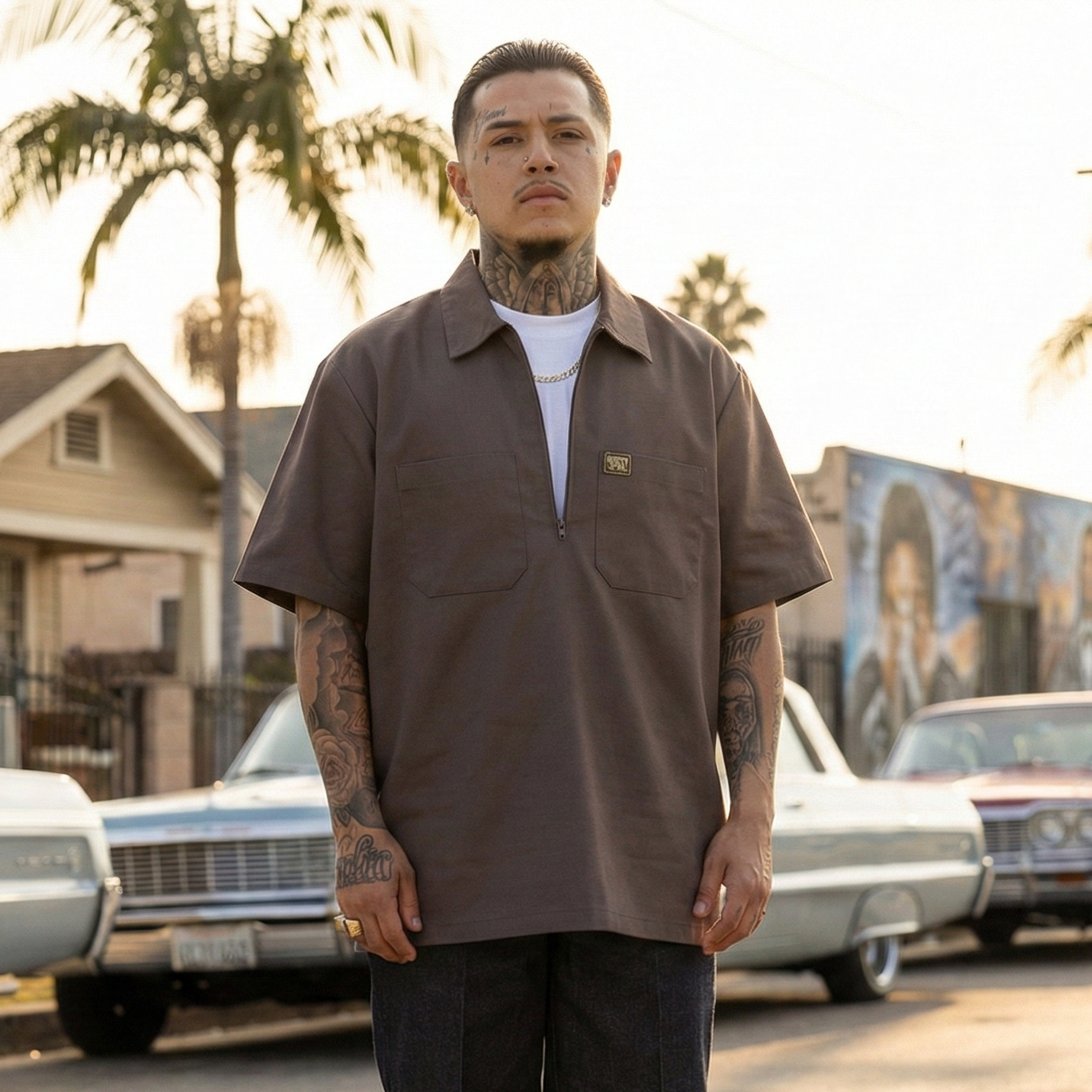 FB County Short Sleeve Zip Shirt