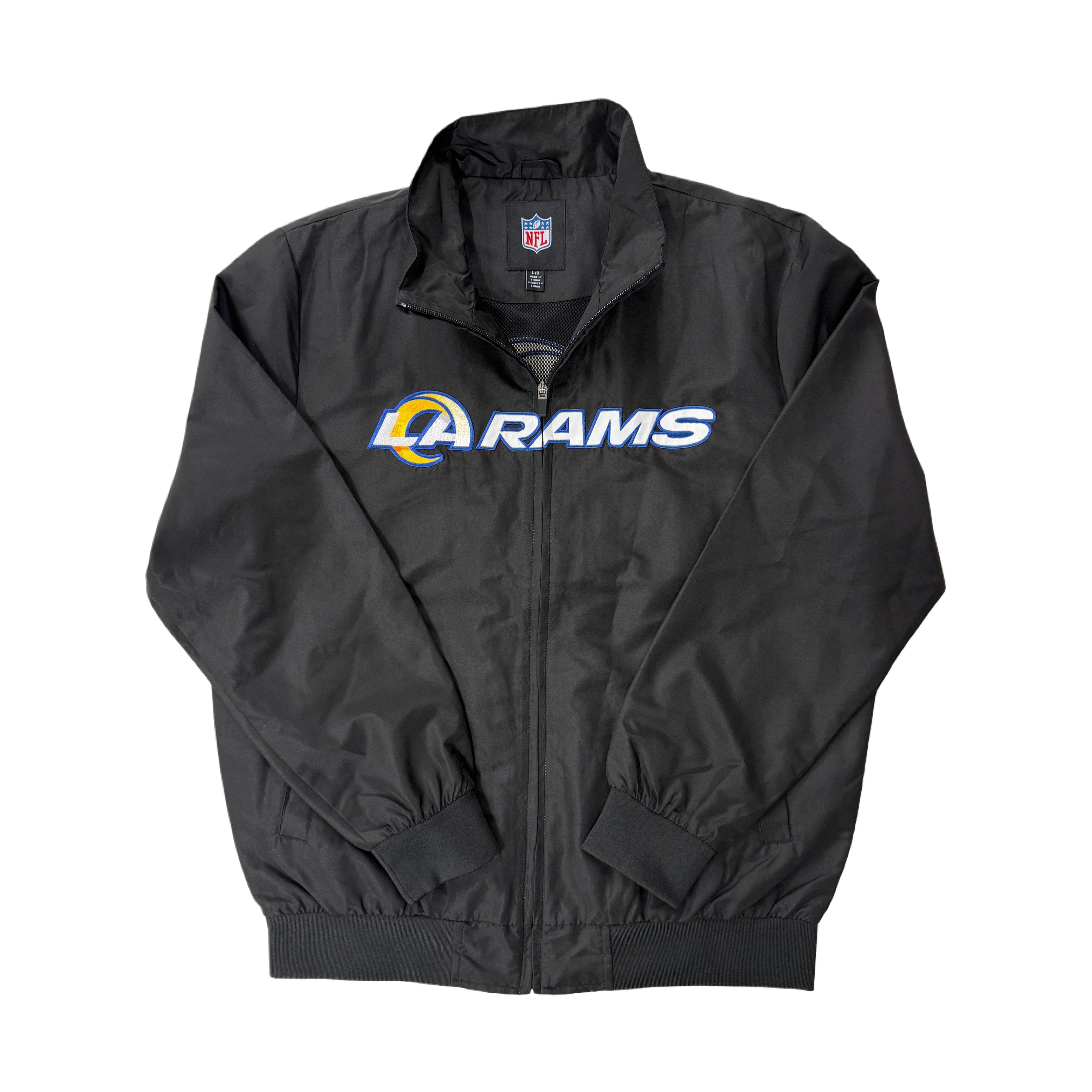 LA RAMS Zip Windbreaker with Two Pockets