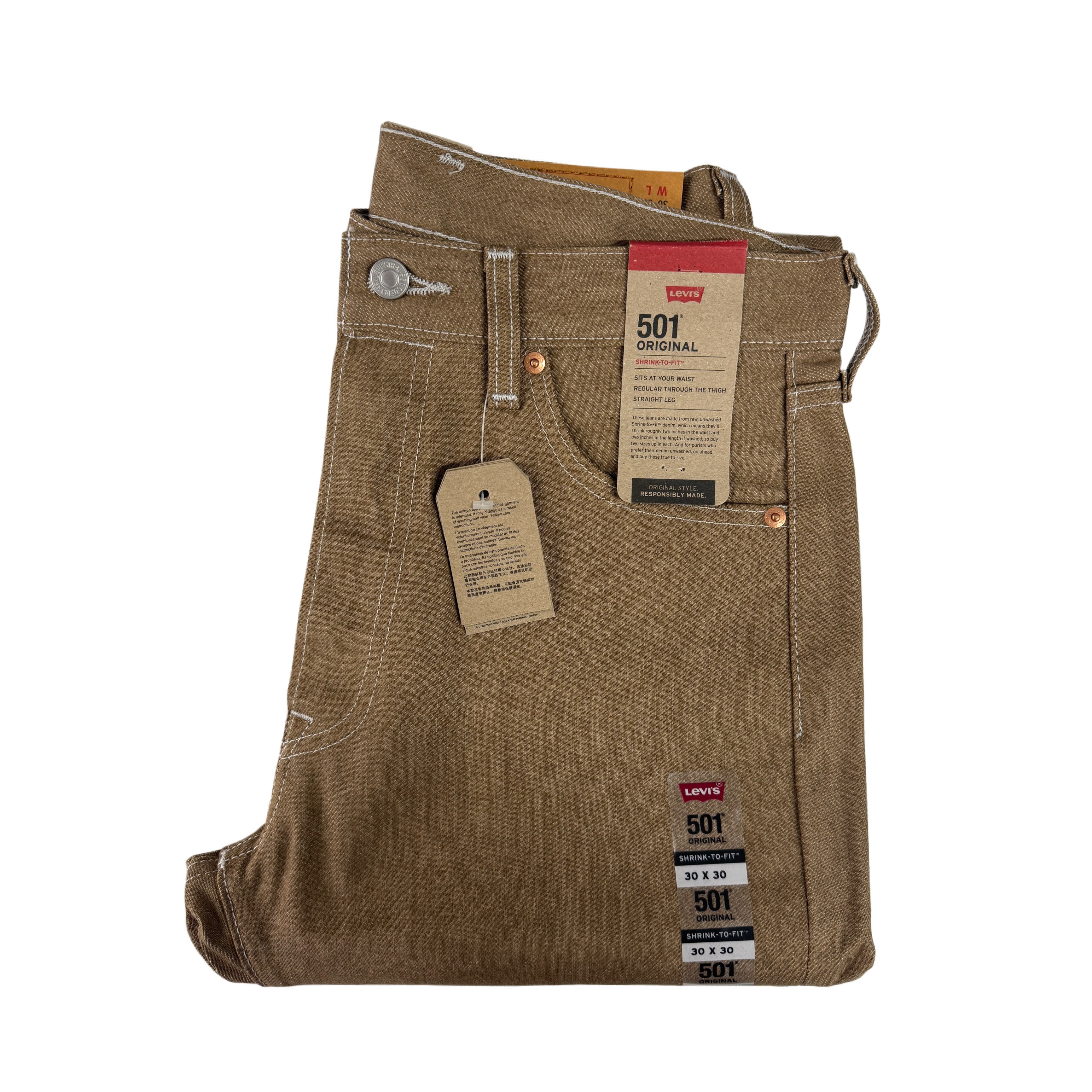 Levi's 501 Shrink-to-Fit - Denim Khaki