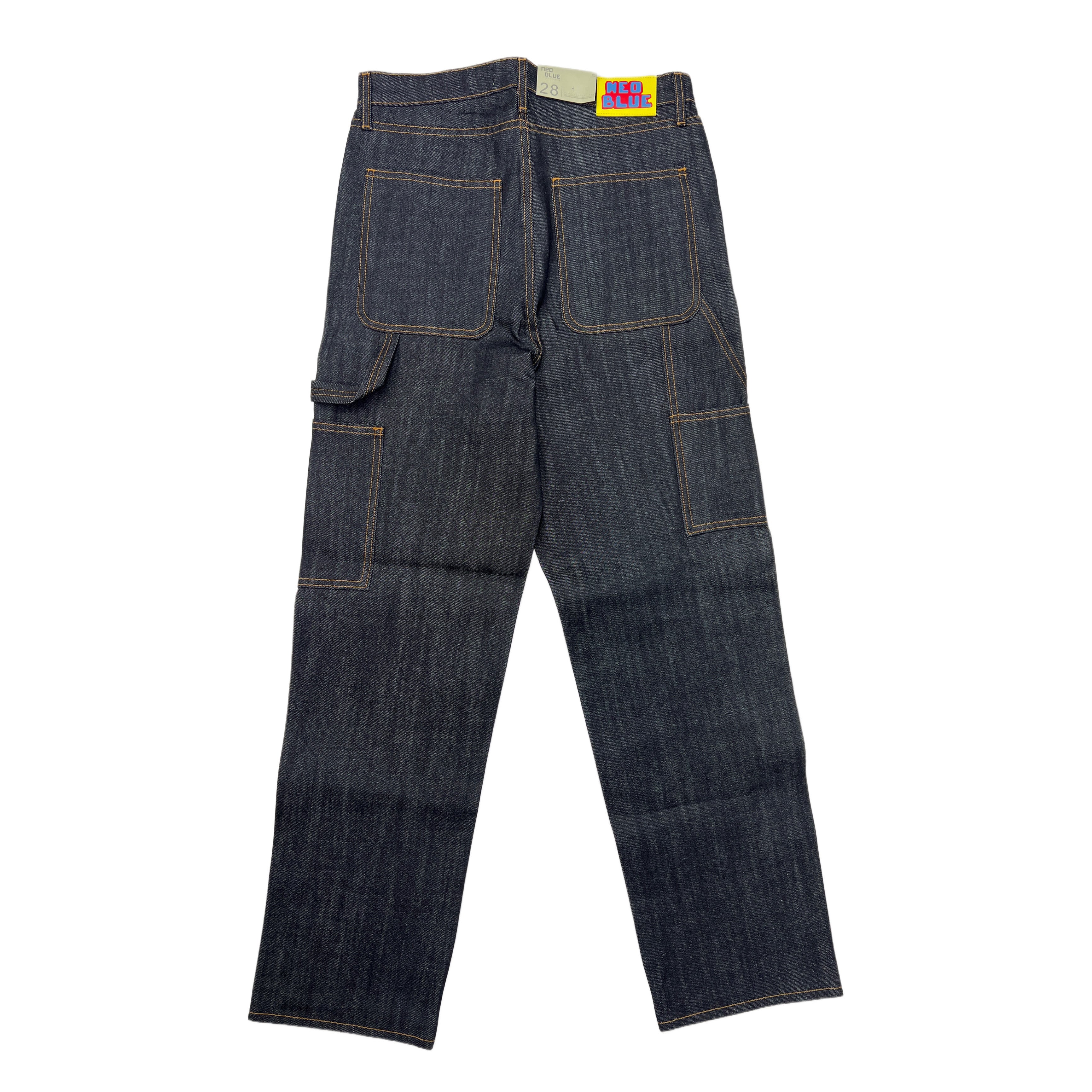 Neo Blue Carpenter Baggy Jeans