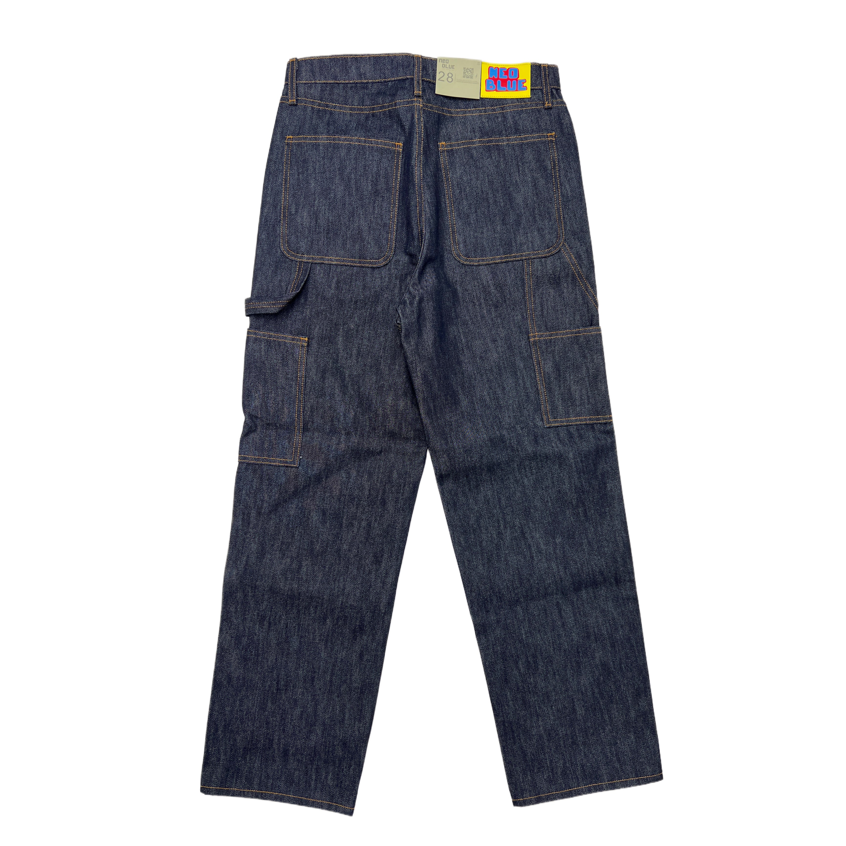 Neo Blue Carpenter Baggy Jeans