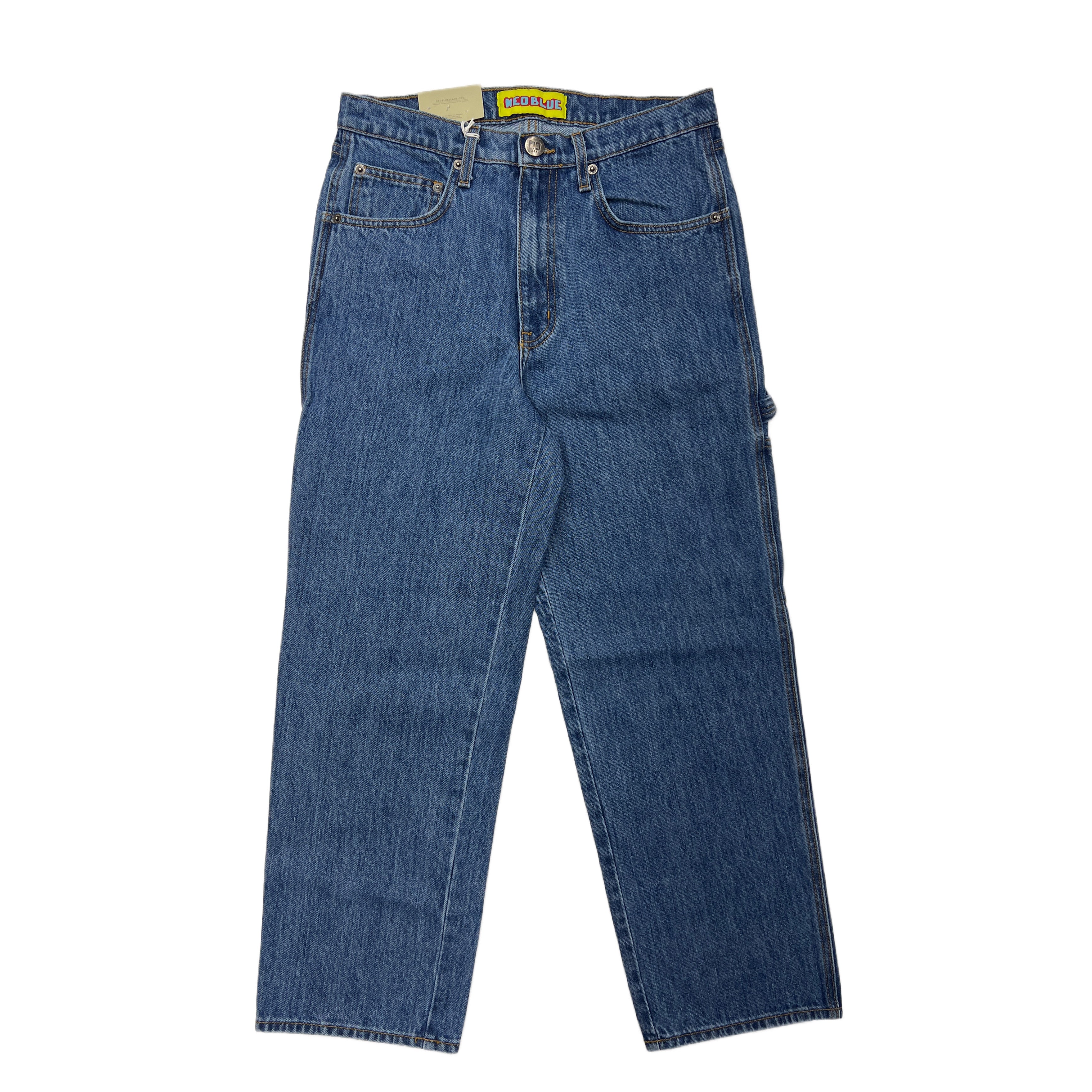 Neo Blue Carpenter Baggy Jeans