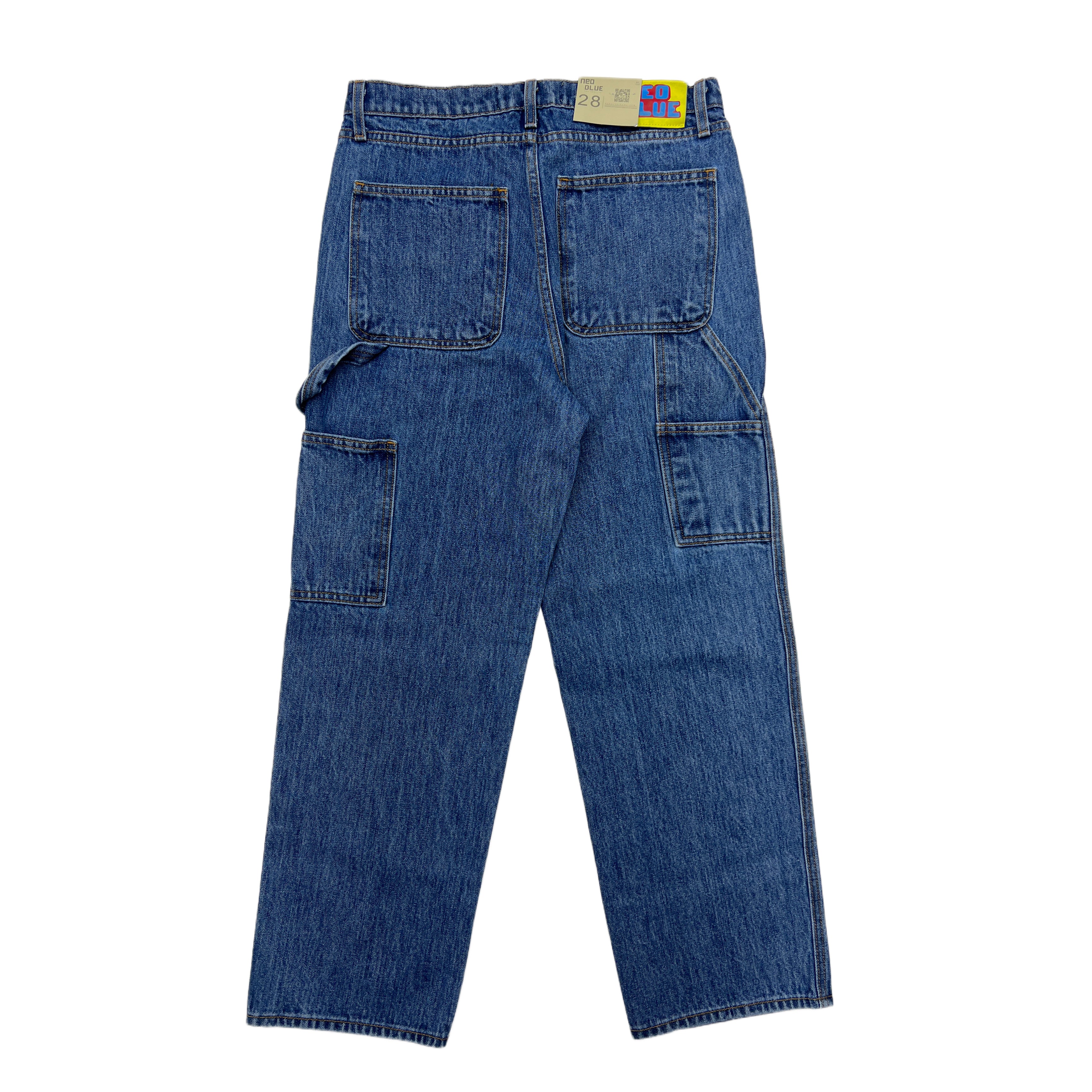 Neo Blue Carpenter Baggy Jeans