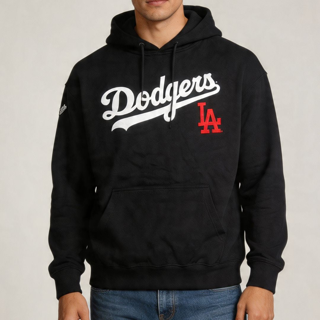 Los Angeles Dodgers Pullover Hoodie Sweatshirt - Black