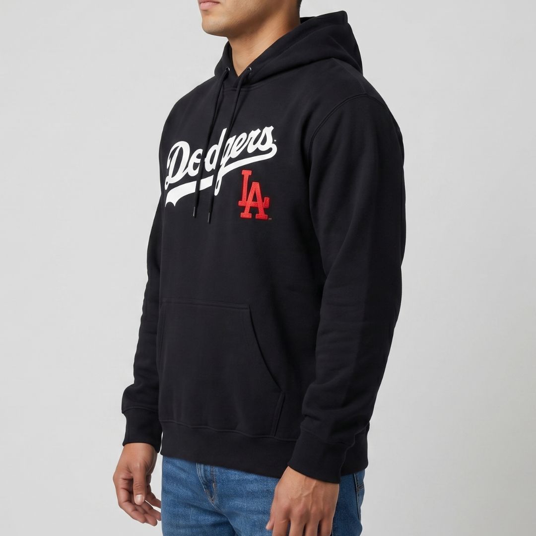 Los Angeles Dodgers Pullover Hoodie Sweatshirt - Black