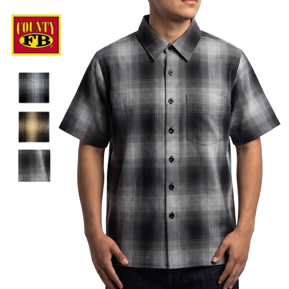 FB County Short Sleeve Checker Flannel Shirt
