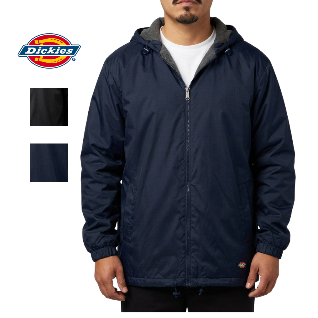 Dickies Fleece Lined Nylon Hooded Jacket Dickies Fleece Lined Nylon Hooded Jacket