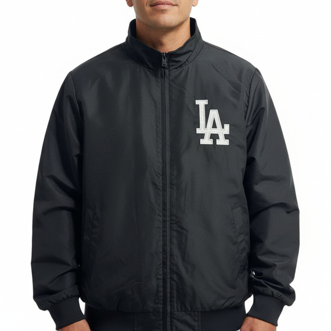 Los Angeles Dodgers Zip Windbreaker with Left Chest Team Logo Los Angeles Dodgers Zip Windbreaker with Left Chest Team Logo