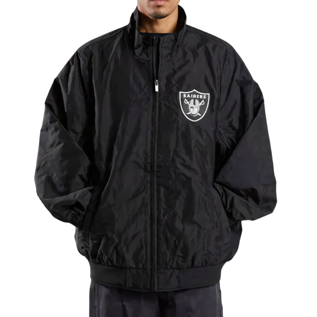 Las Vegas Raiders Zip Windbreaker with Left Chest Team Logo