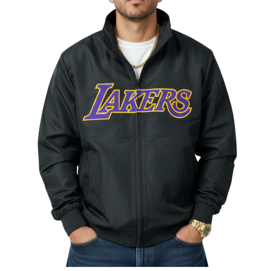 Los Angeles LAKERSレイカーズ ナイロンジャケット　2XL Los Angeles LAKERSレイカーズ ナイロンジャケット 2XL 古着 90年代