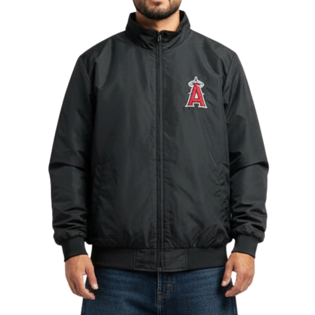 Los Angeles Angels Zip Windbreaker with Left Chest Team Logo Los Angeles Angels Zip Windbreaker with Left Chest Team Logo
