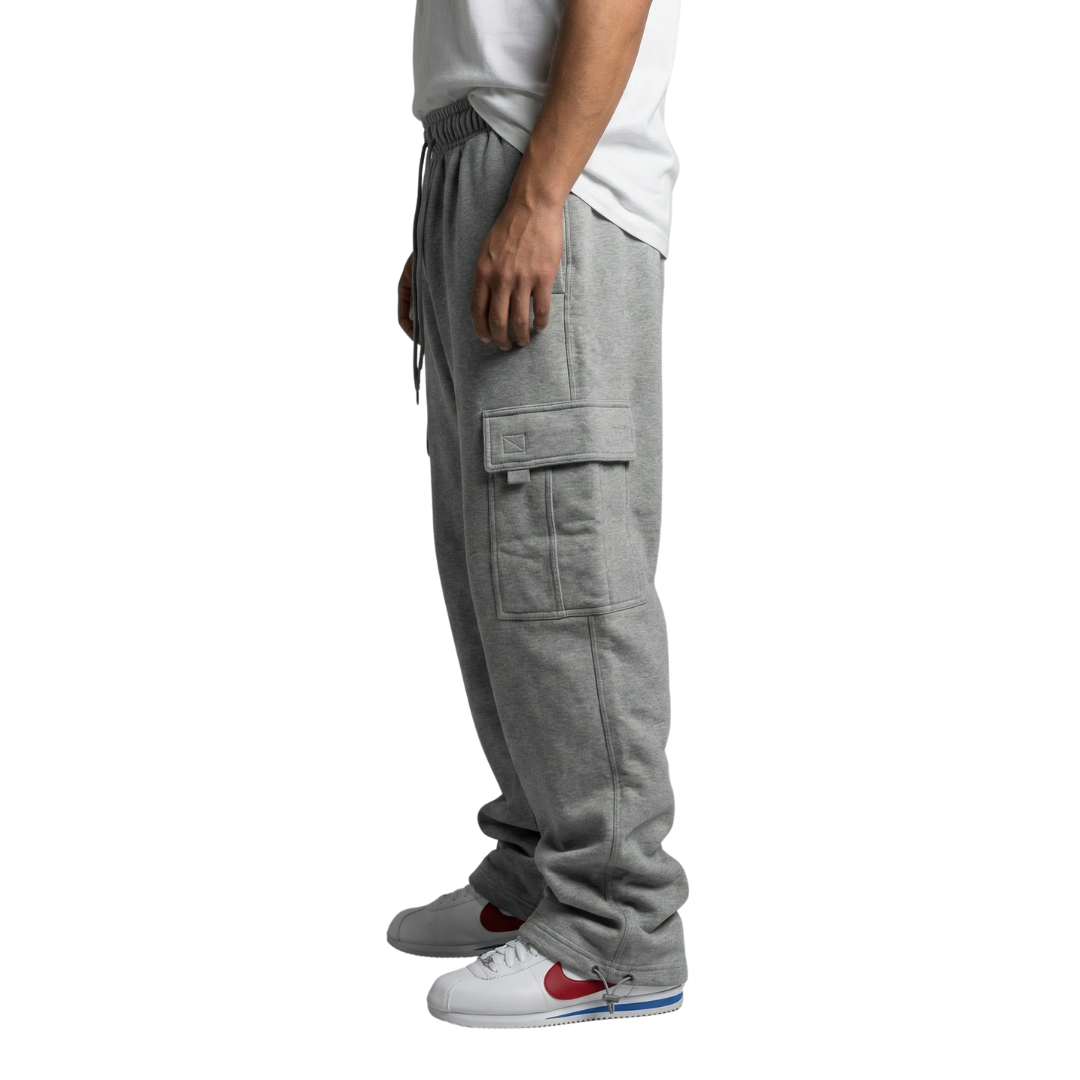 Tfashionmart Men's Heavyweight Fleece Cargo Pants