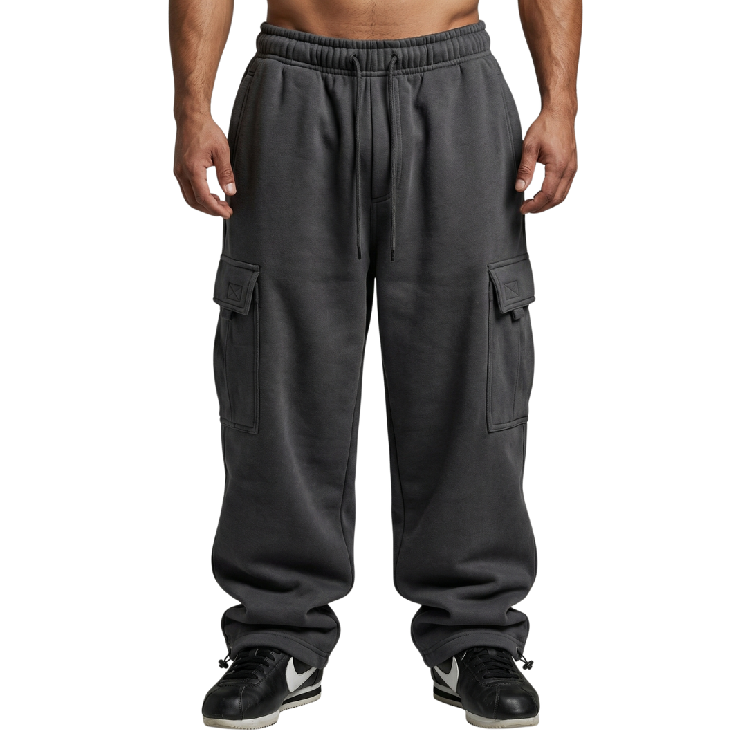 Tfashionmart Men's Heavyweight Fleece Cargo Pants