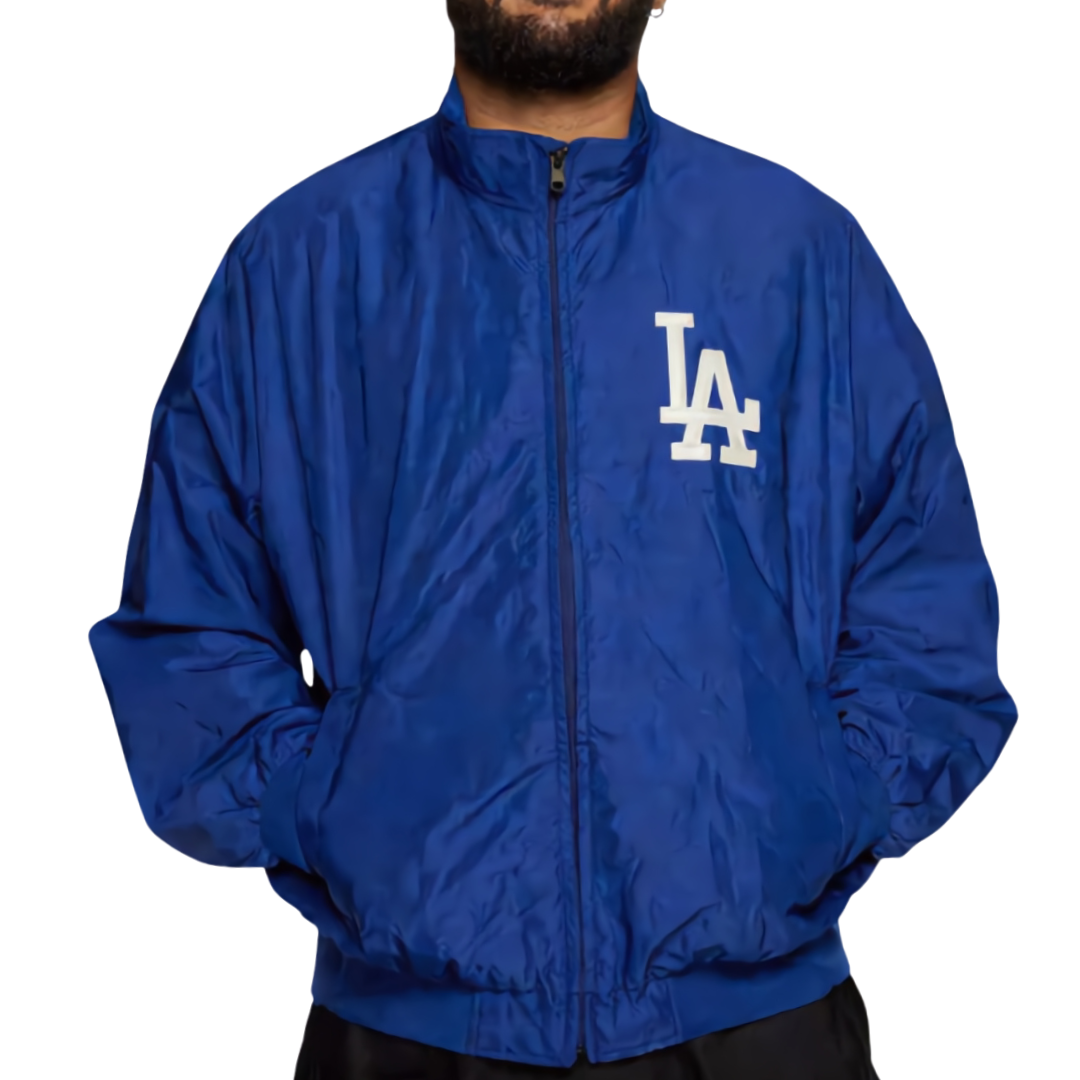 Los Angeles Dodgers Zip Windbreaker with Left Chest Team Logo Los Angeles Dodgers Zip Windbreaker with Left Chest Team Logo