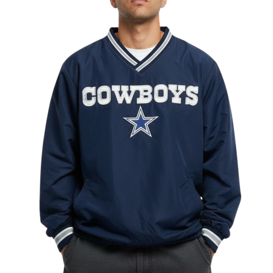 Dallas Cowboys Windbreaker with Pocket - Navy Dallas Cowboys Windbreaker with Pocket - Navy