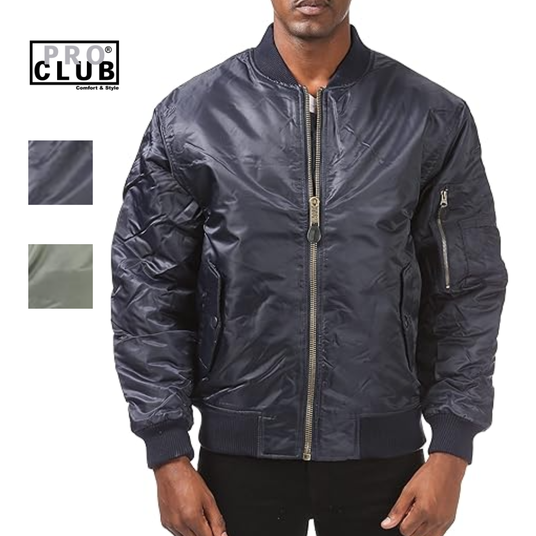 トップス PRO CLUB FLIGHT BOMBER JACKET Pro Club Men's Flight Bomber Jacket