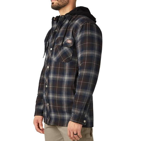 Dickies Water Repellent Flannel Hooded Shirt Jacket