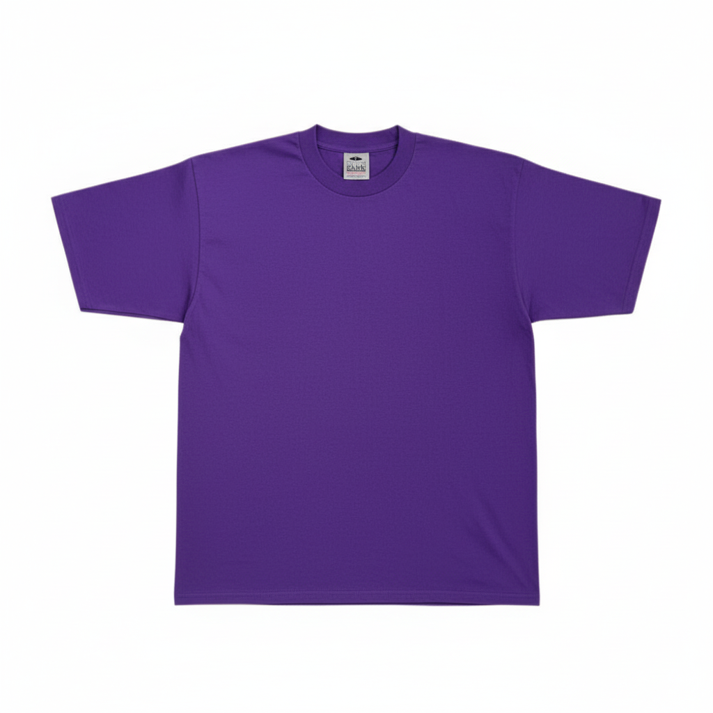 Pro Club Men's Heavyweight Cotton Short Sleeve Crew Neck T-Shirt - Purple