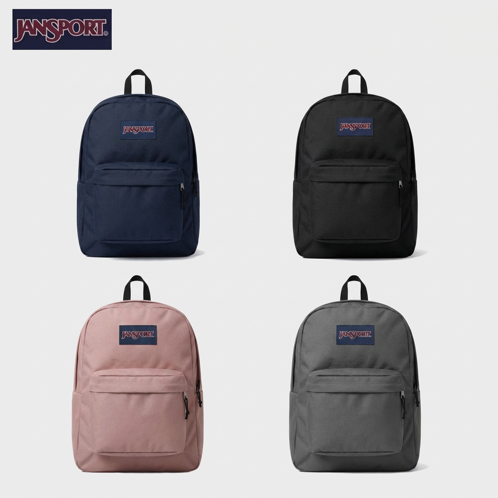 JanSport Backpack (Black/Grey/Navy/Pink) JanSport Backpack (Black/Grey/Navy/Pink)