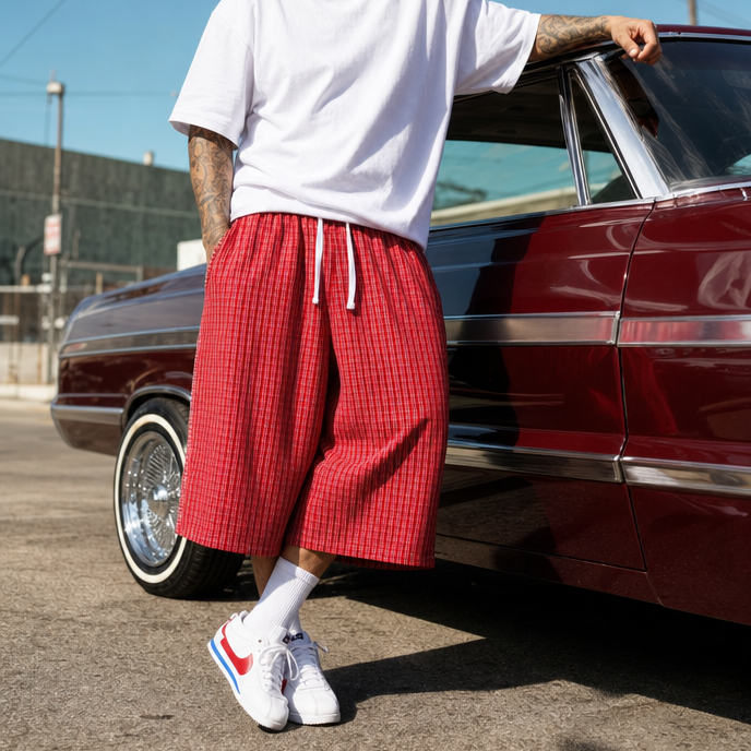 Shaka Wear Baggy Plaid Shorts