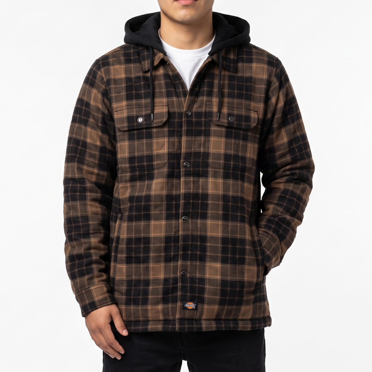 Dickies Flannel Hooded Shirt Jacket
