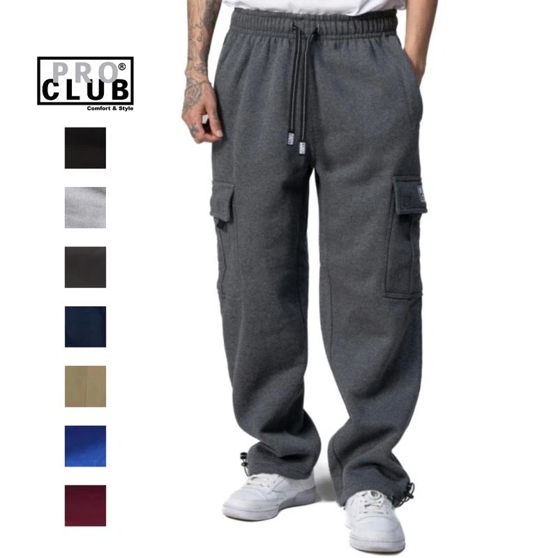 Pro Club Men's Heavyweight Fleece Cargo Pants