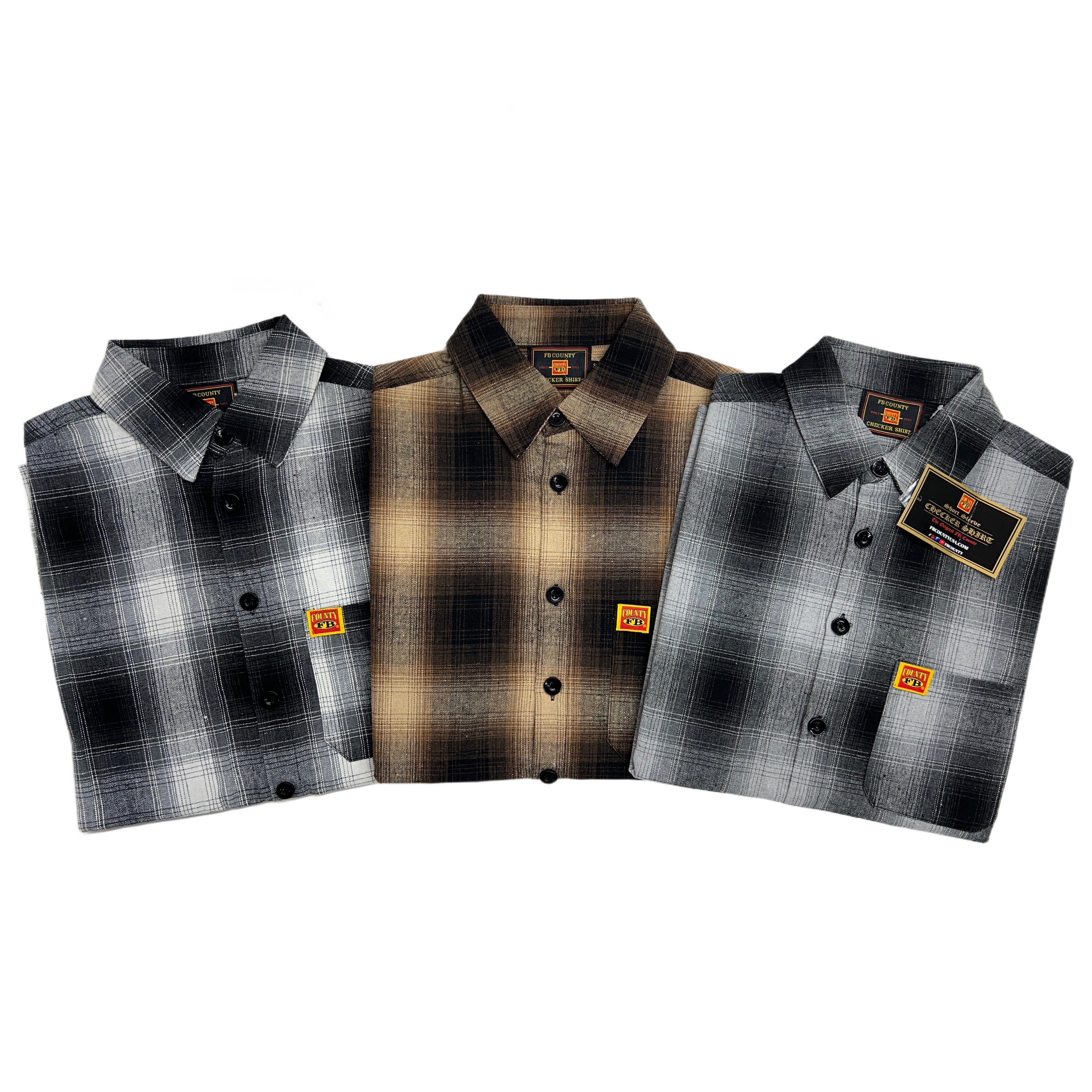 FB County Short Sleeve Checker Flannel Shirt