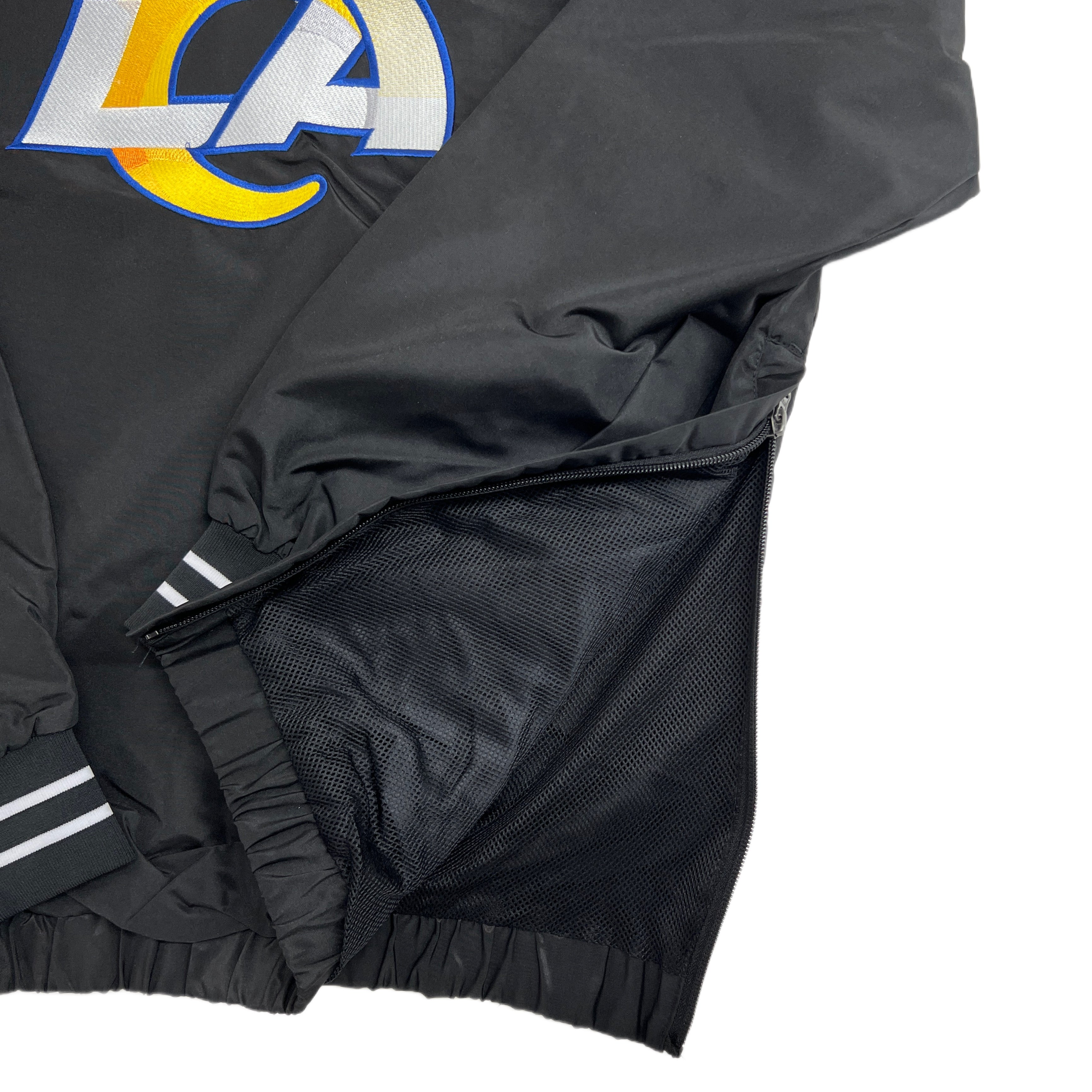 Los Angeles Rams Windbreaker with Pocket - Black
