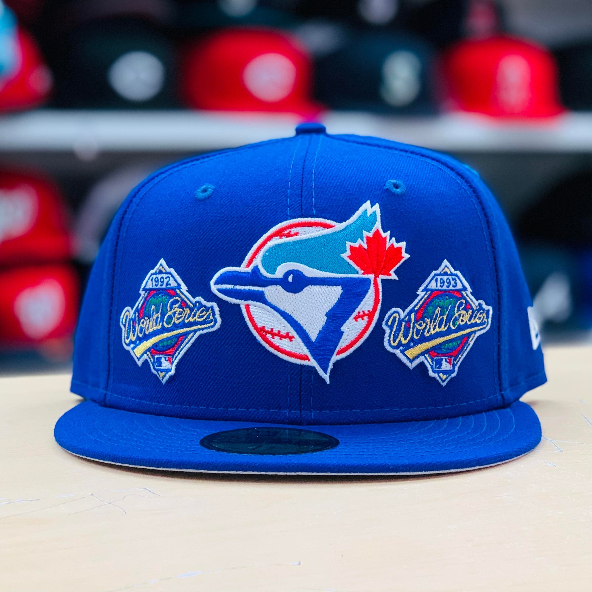 New Era Fifty Nine Fifty Toronto Blue Jays Fitted Hat Size 7 1/2