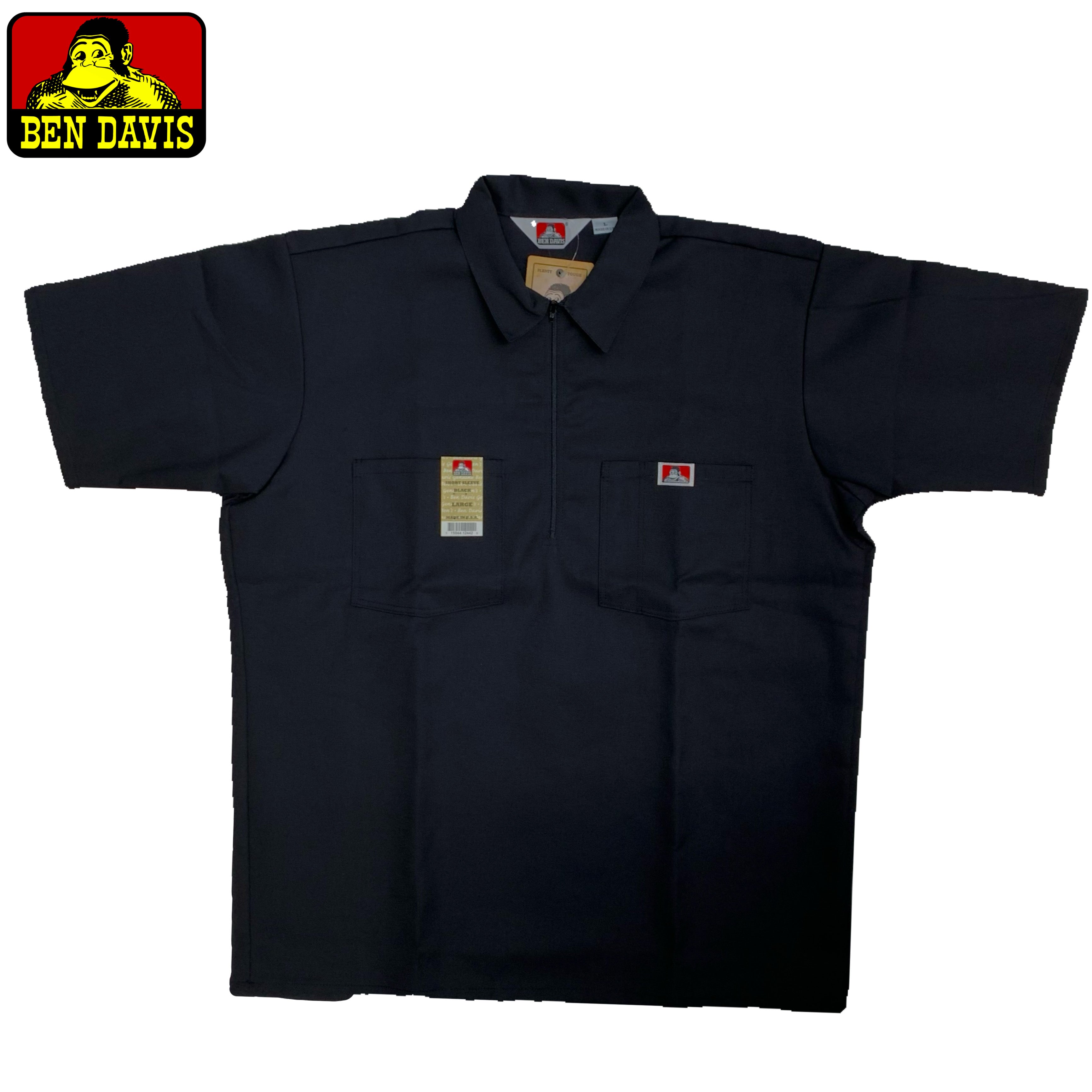 Ben Davis Short Sleeve Solid Half-Zip Shirt