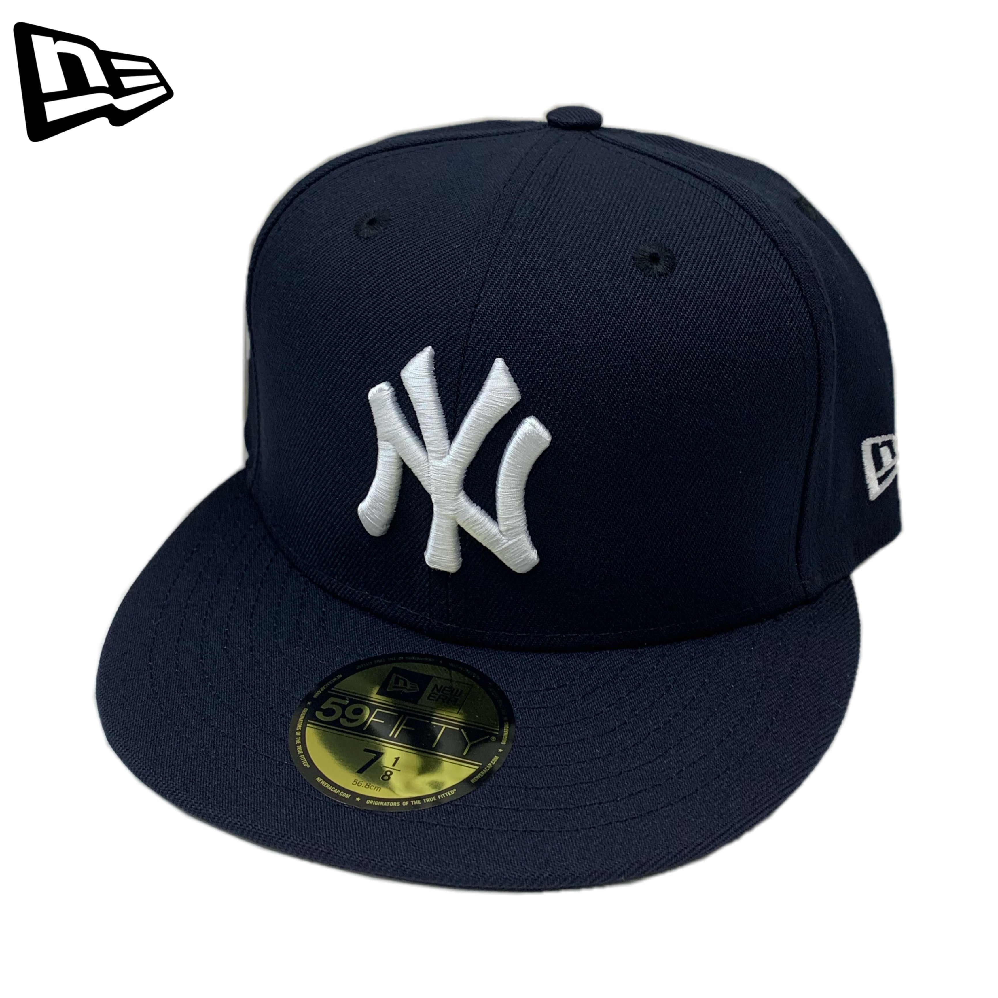 blue yankees hat fitted