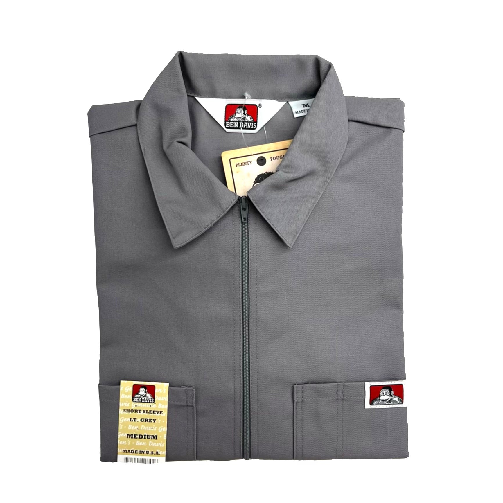 Ben Davis Short Sleeve Solid Half-Zip Shirt