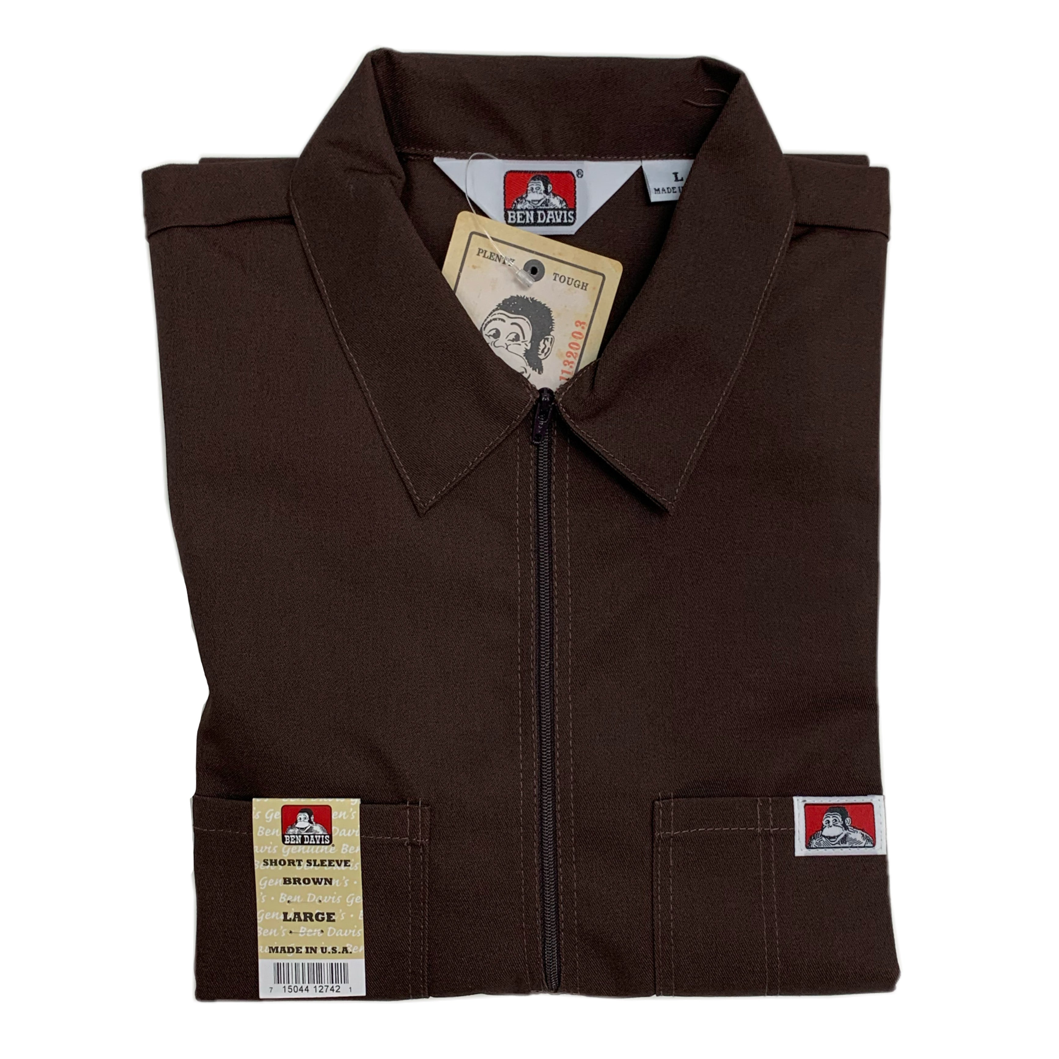 Ben Davis Short Sleeve Solid Half-Zip Shirt