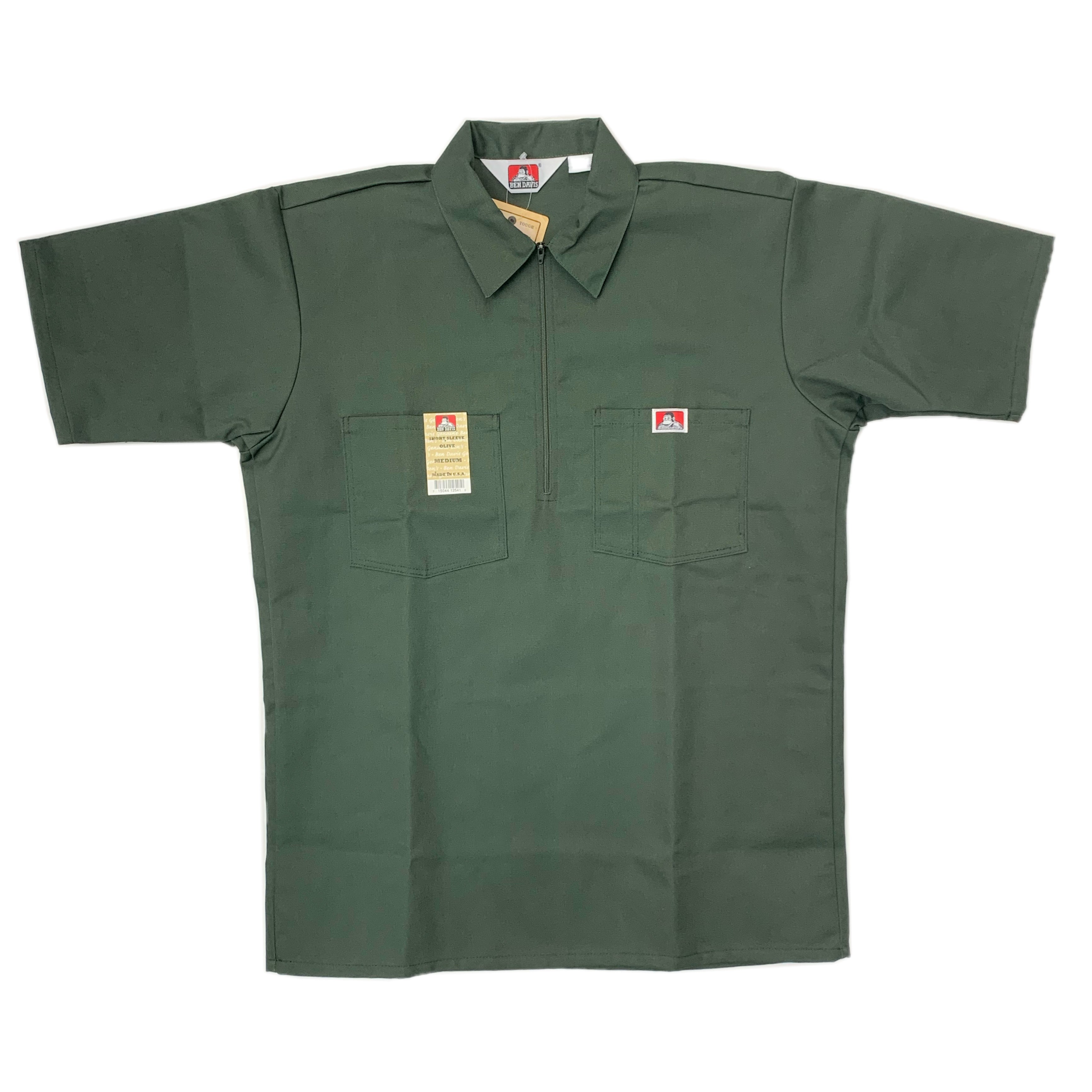 Ben Davis Short Sleeve Solid Half-Zip Shirt