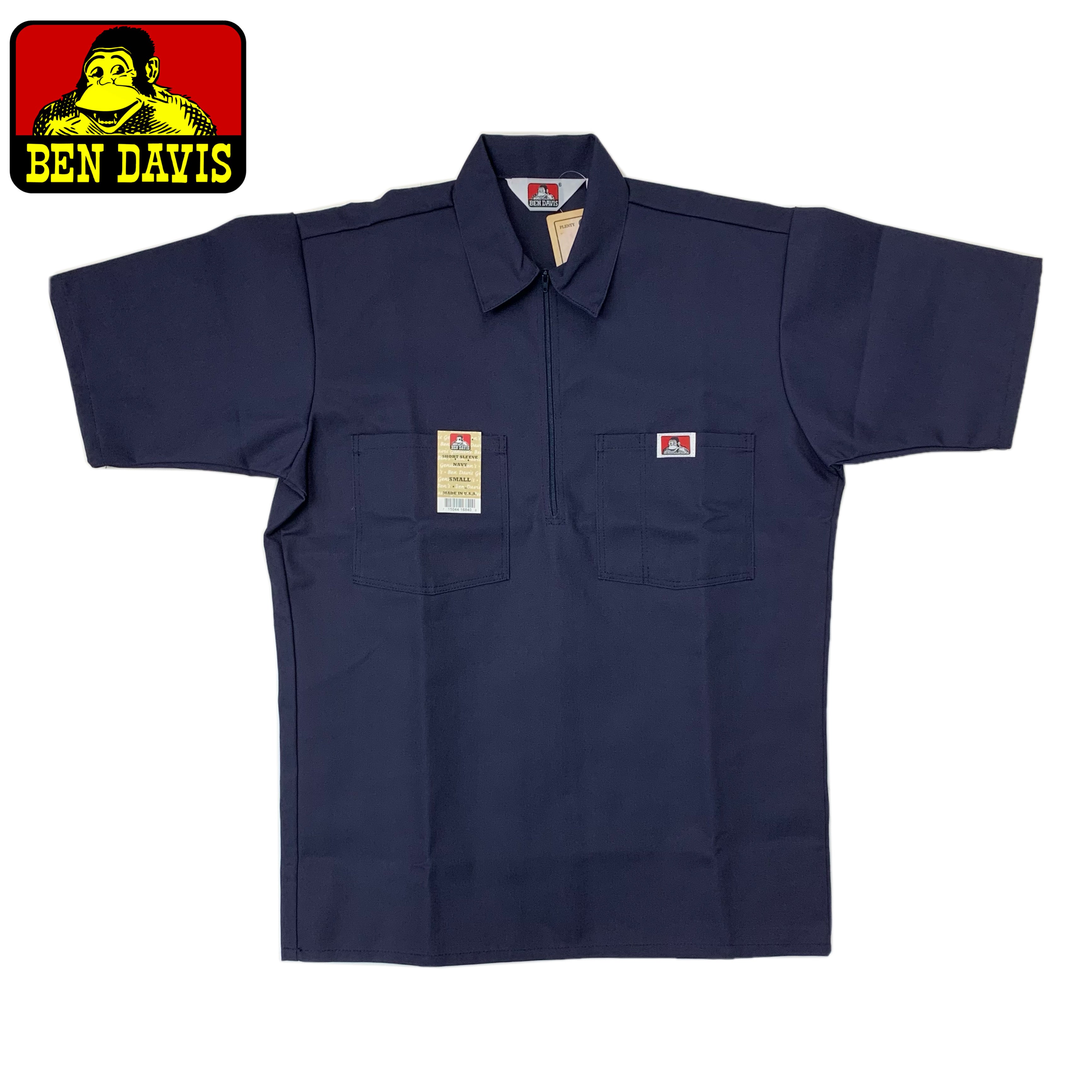 Ben Davis Short Sleeve Solid Half-Zip Shirt