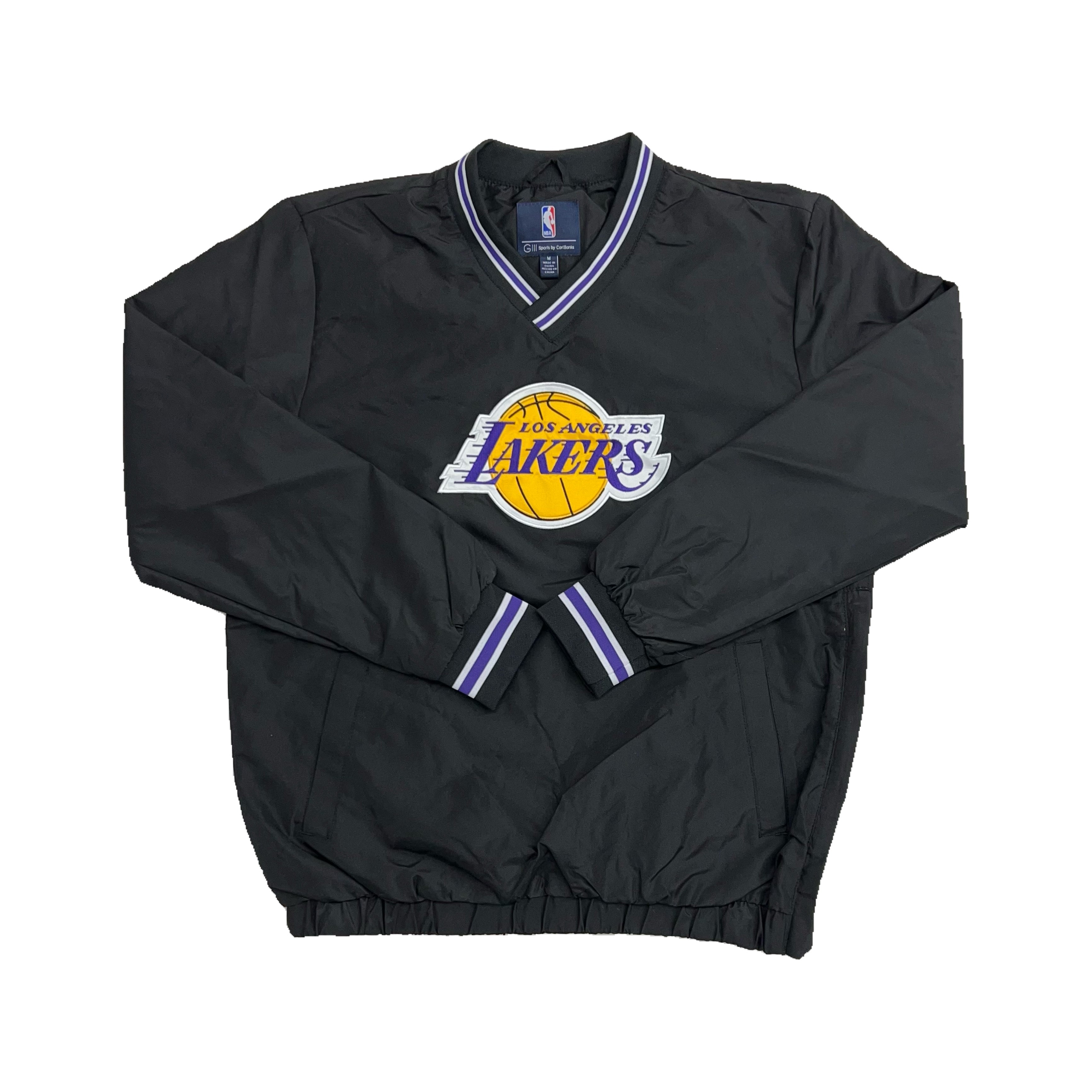 Los Angeles Lakers Windbreaker with Pocket Black / 3X Large